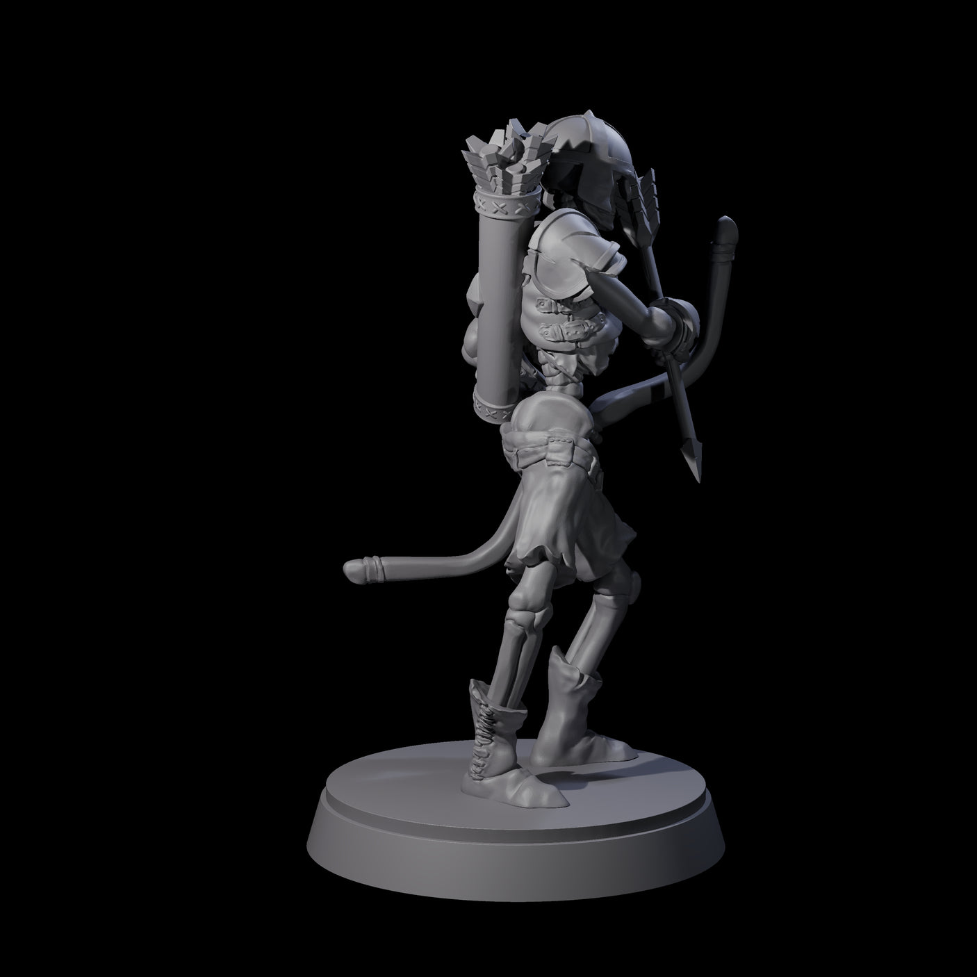 Clanking Armoured Skeleton F Miniature for Dungeons and Dragons, Pathfinder or other TTRPGs