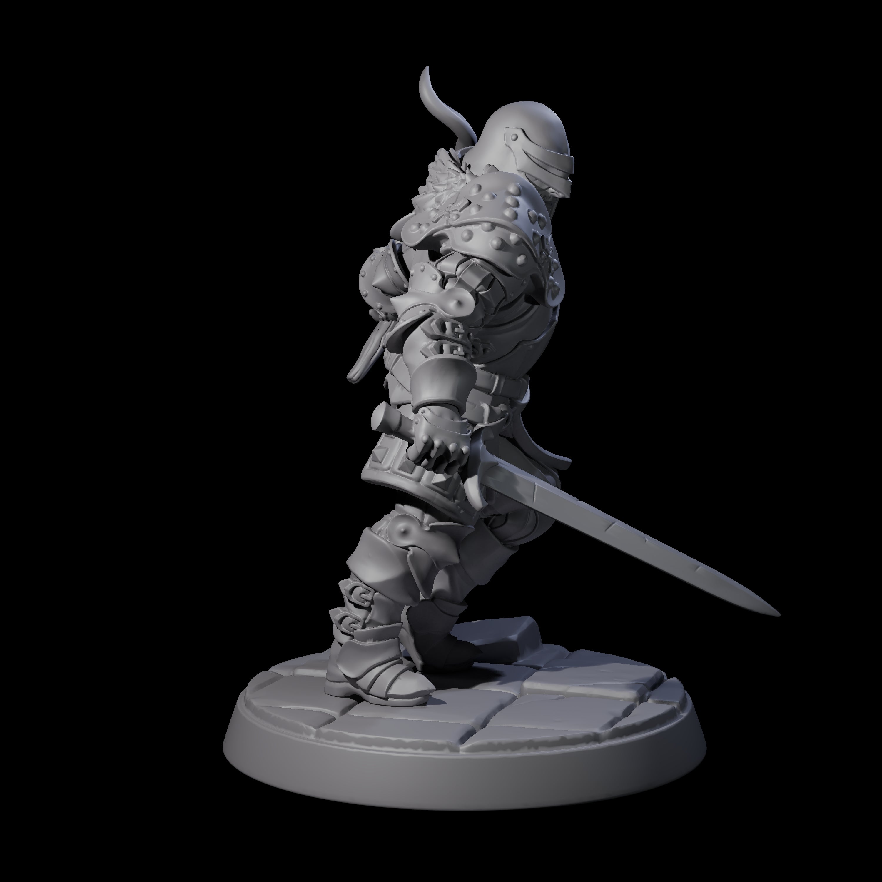 Clanking City Guard B Miniature for Dungeons and Dragons, Pathfinder or other TTRPGs