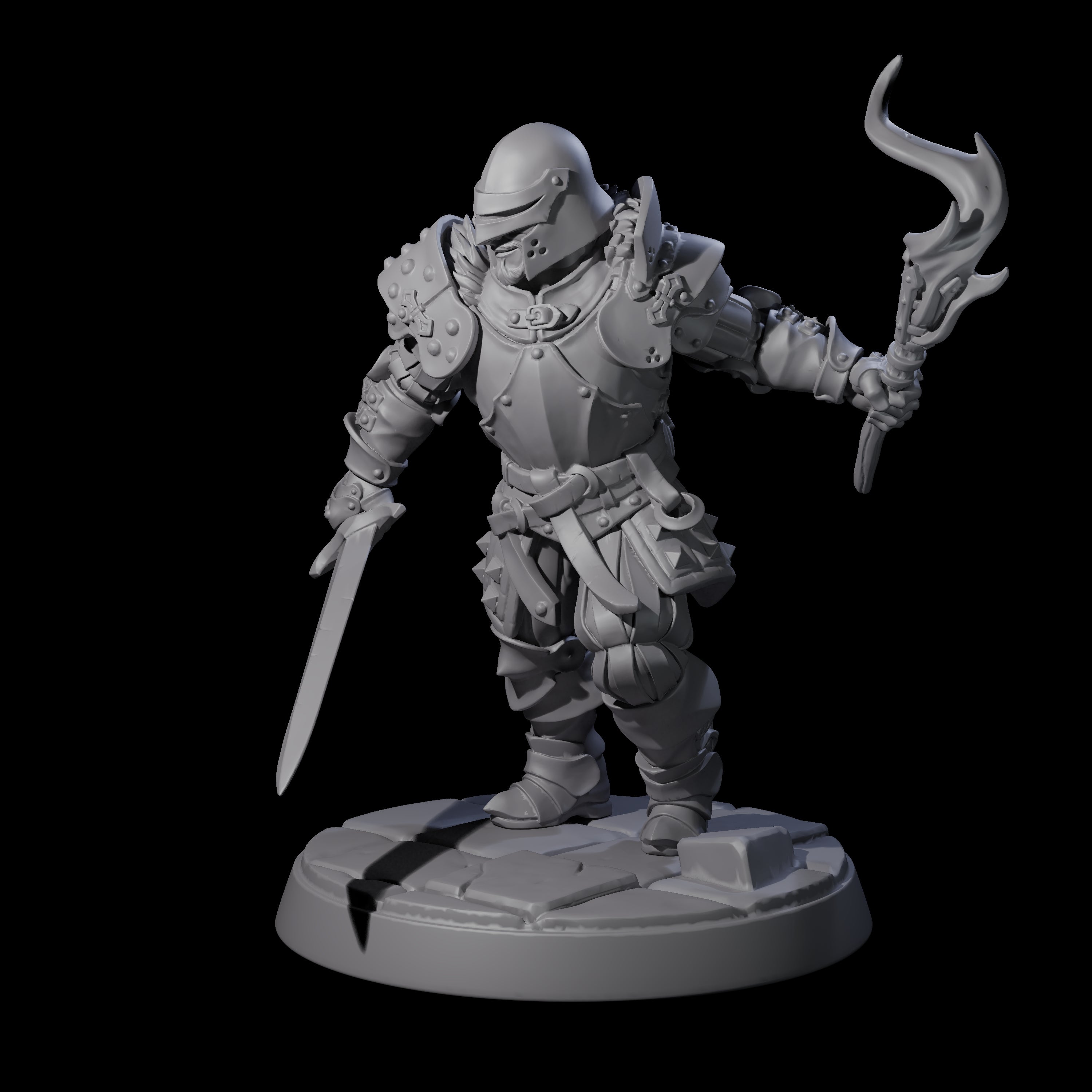 Clanking City Guard B Miniature for Dungeons and Dragons, Pathfinder or other TTRPGs