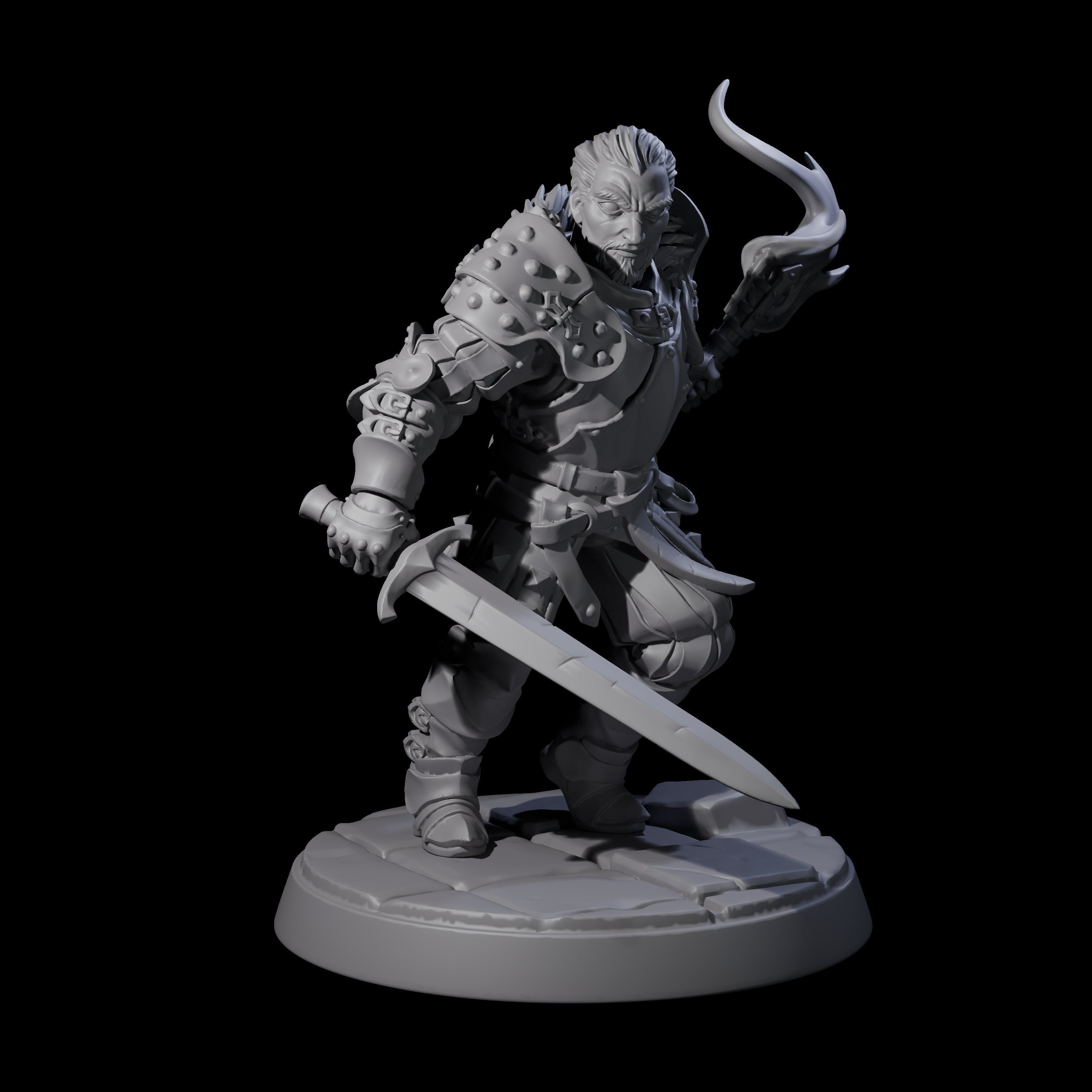 Clanking City Guard B Miniature for Dungeons and Dragons, Pathfinder or other TTRPGs