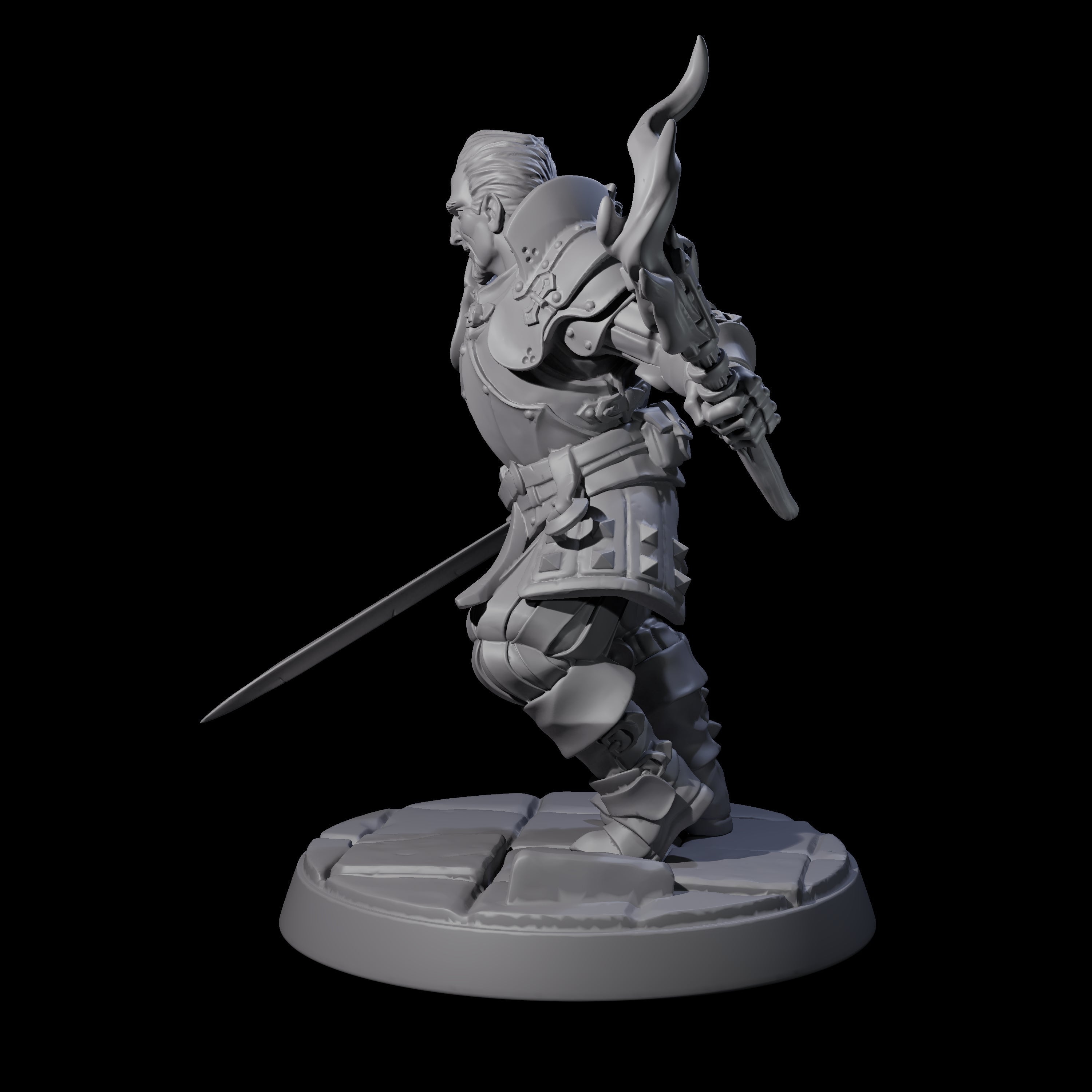 Clanking City Guard B Miniature for Dungeons and Dragons, Pathfinder or other TTRPGs