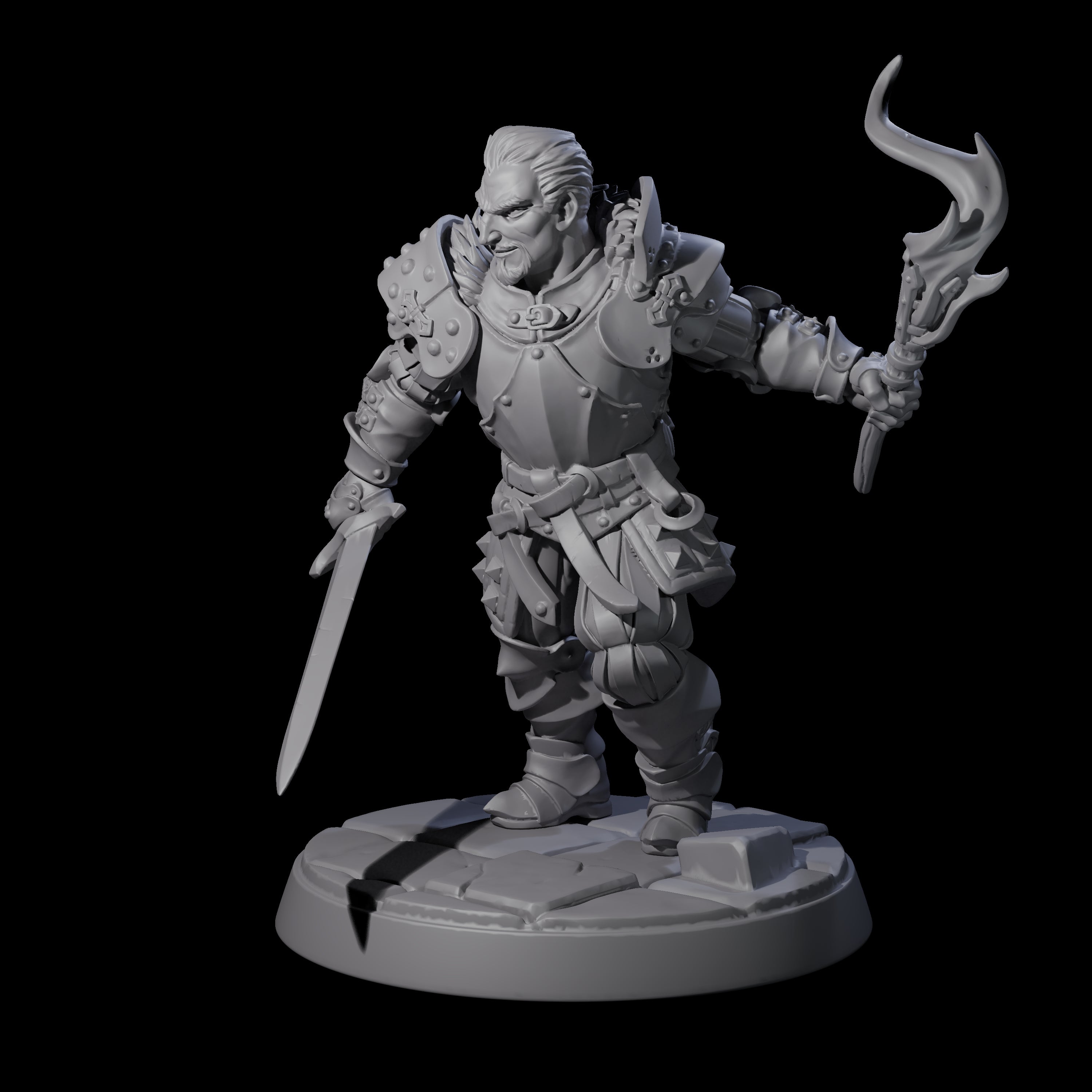 Clanking City Guard B Miniature for Dungeons and Dragons, Pathfinder or other TTRPGs