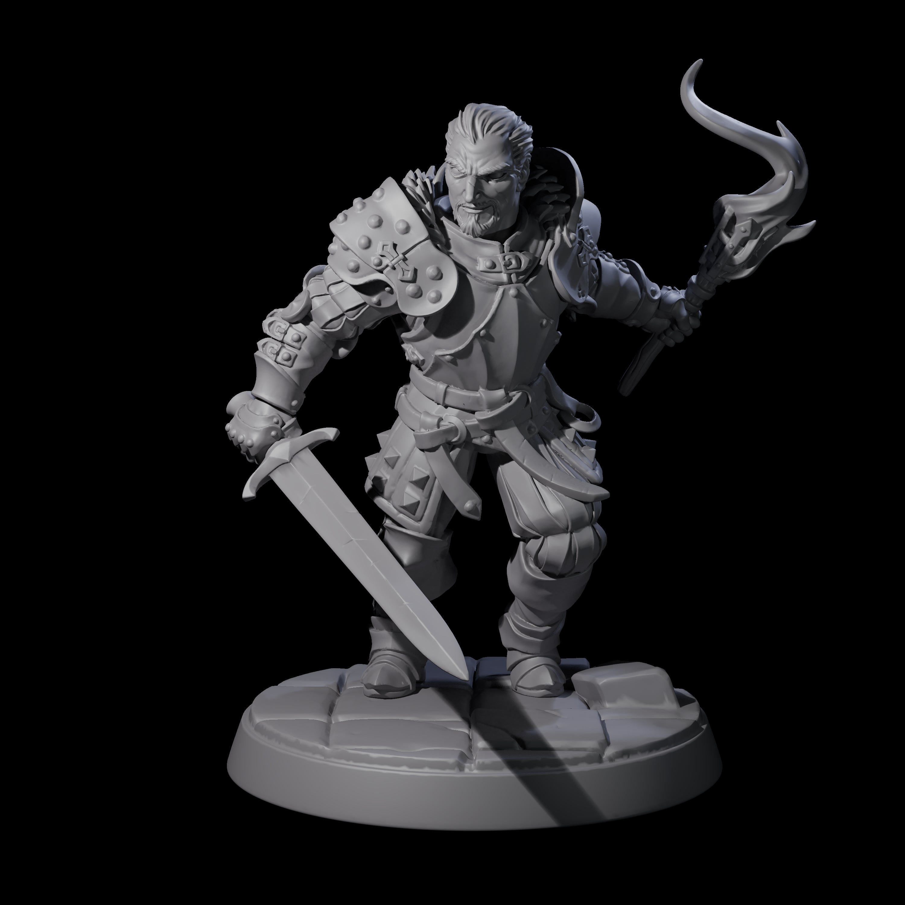 Clanking City Guard B Miniature for Dungeons and Dragons, Pathfinder or other TTRPGs