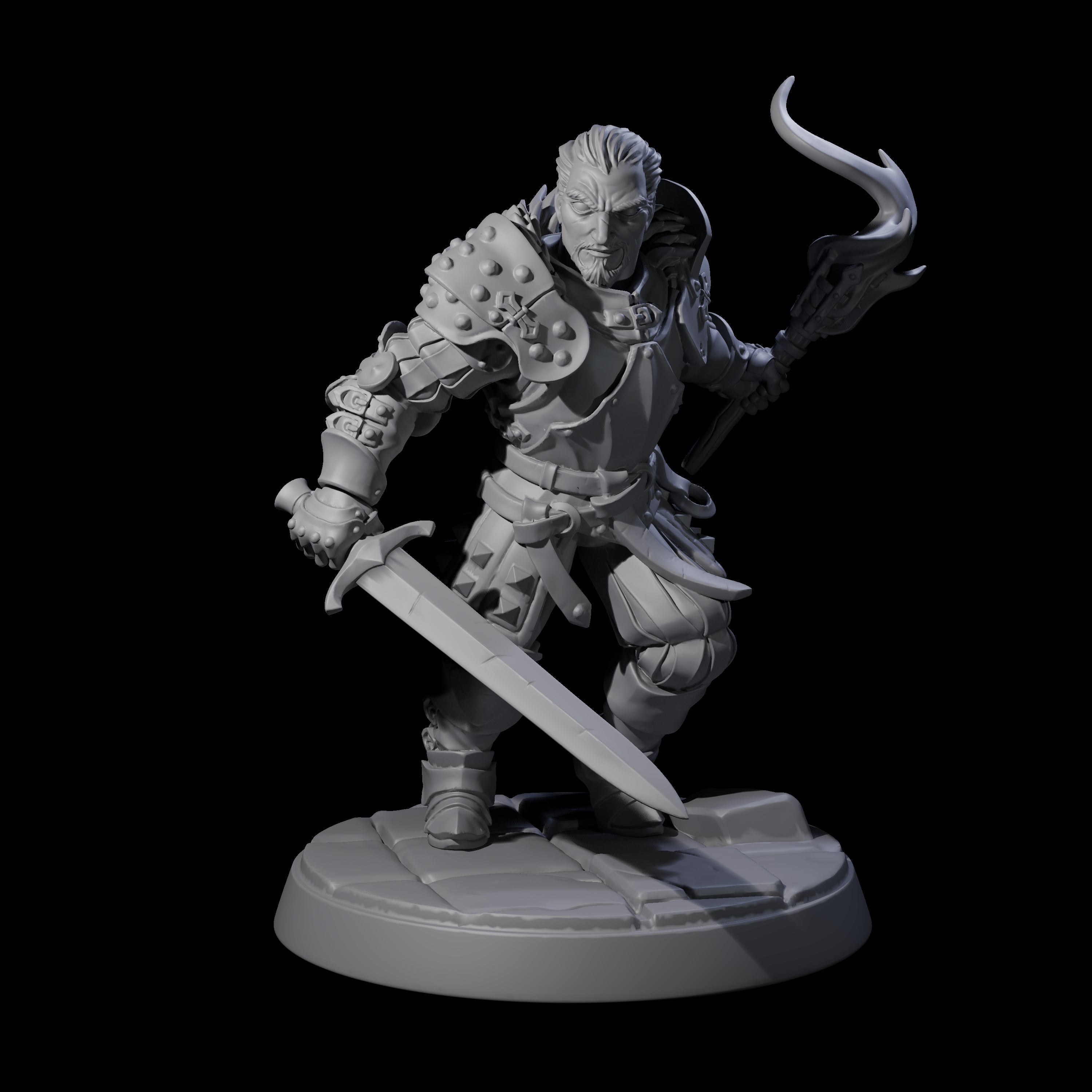 Clanking City Guard B Miniature for Dungeons and Dragons, Pathfinder or other TTRPGs