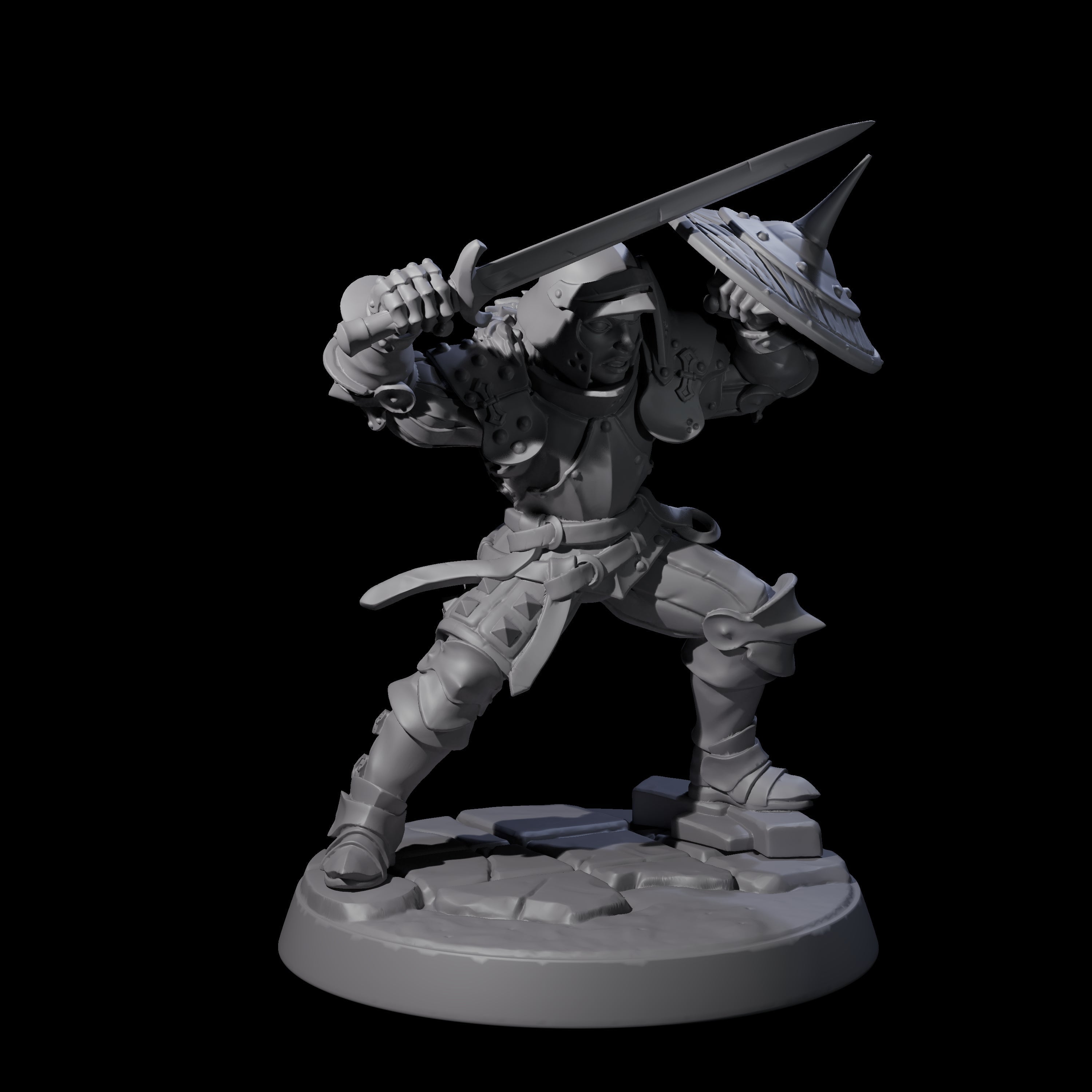 Clanking City Guard D Miniature for Dungeons and Dragons, Pathfinder or other TTRPGs