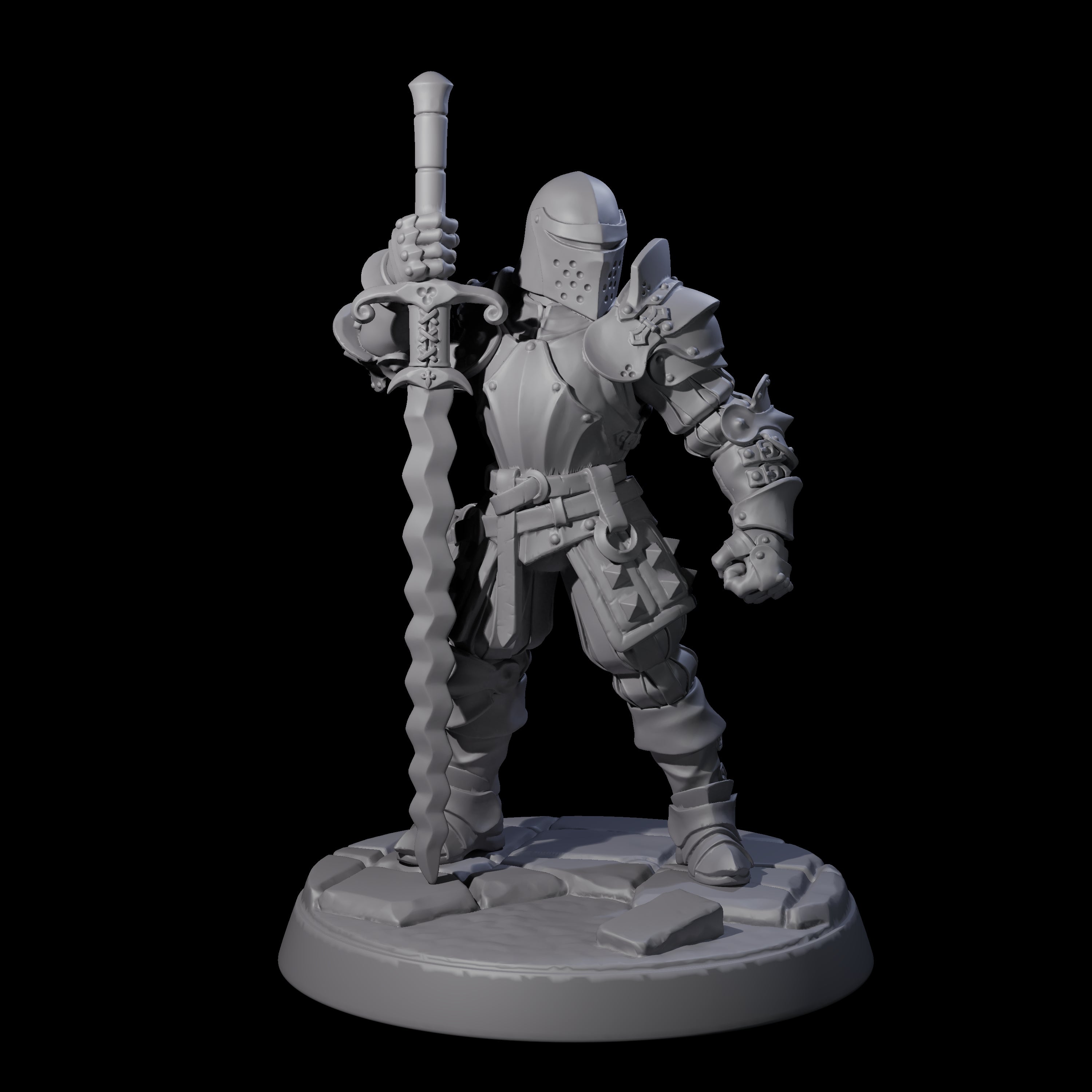 Clanking City Guard E Miniature for Dungeons and Dragons, Pathfinder or other TTRPGs