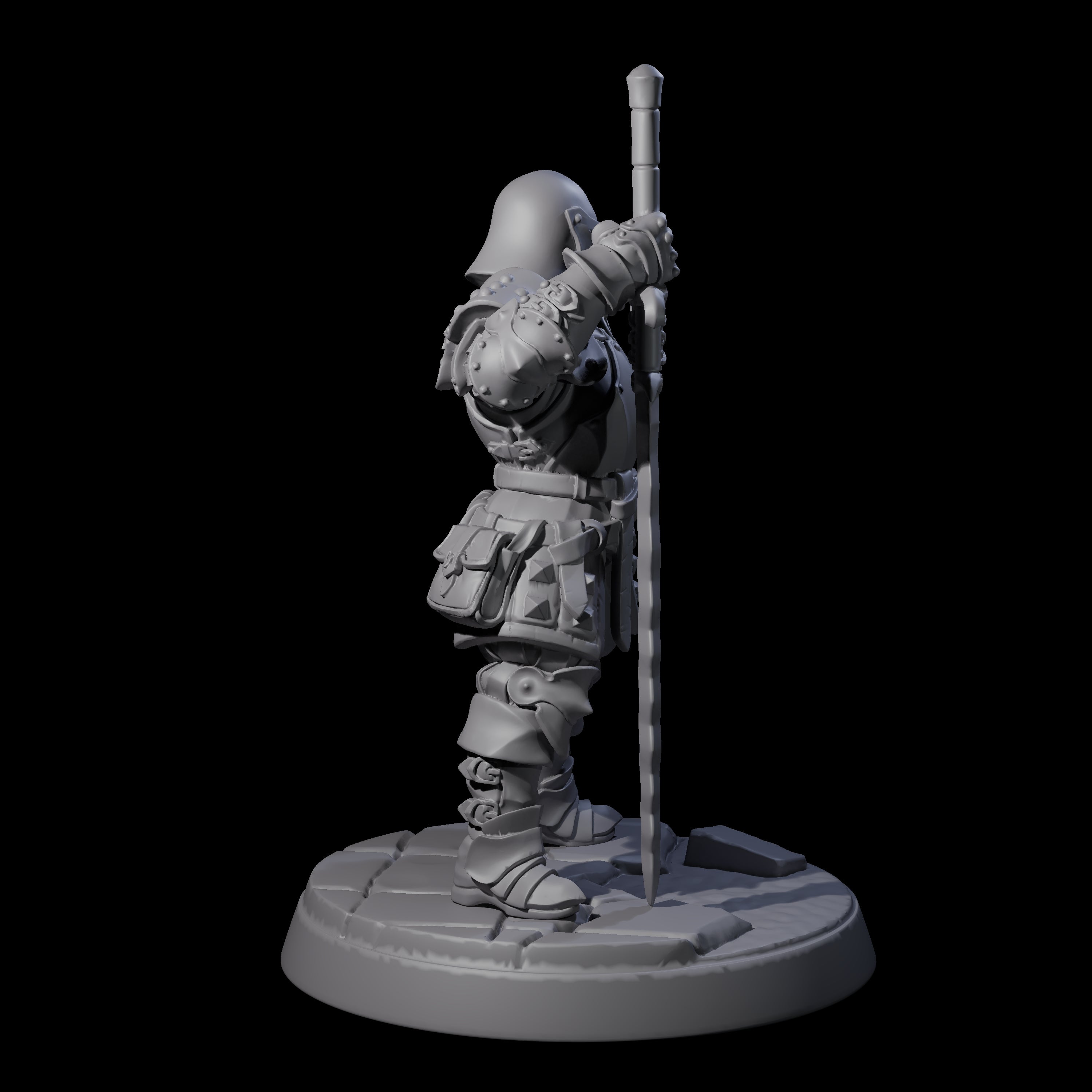 Clanking City Guard E Miniature for Dungeons and Dragons, Pathfinder or other TTRPGs