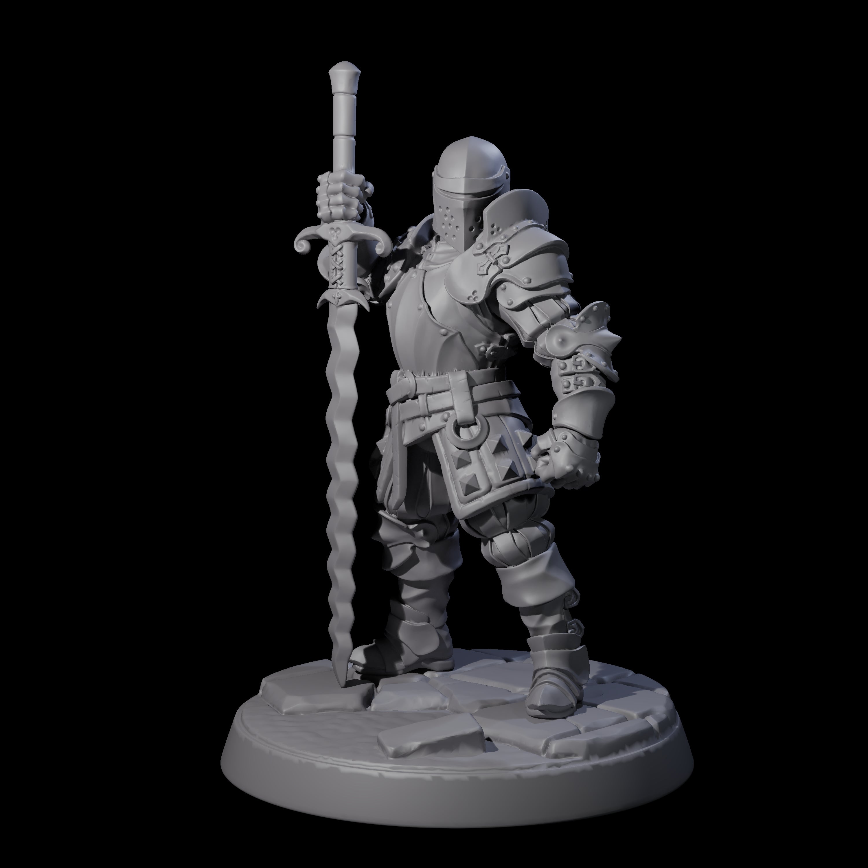 Clanking City Guard E Miniature for Dungeons and Dragons, Pathfinder or other TTRPGs