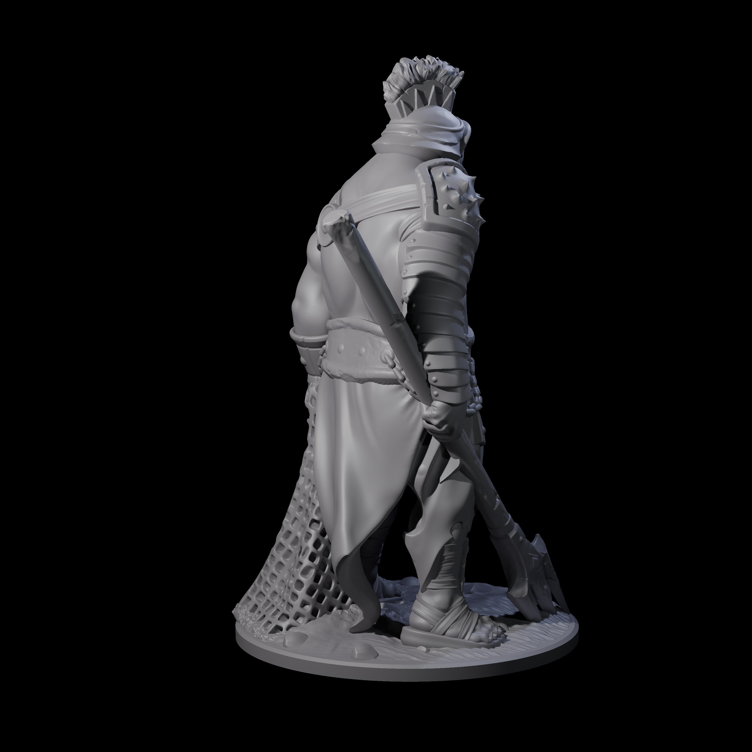 Clanking Human Gladiator Miniature for Dungeons and Dragons, Pathfinder or other TTRPGs