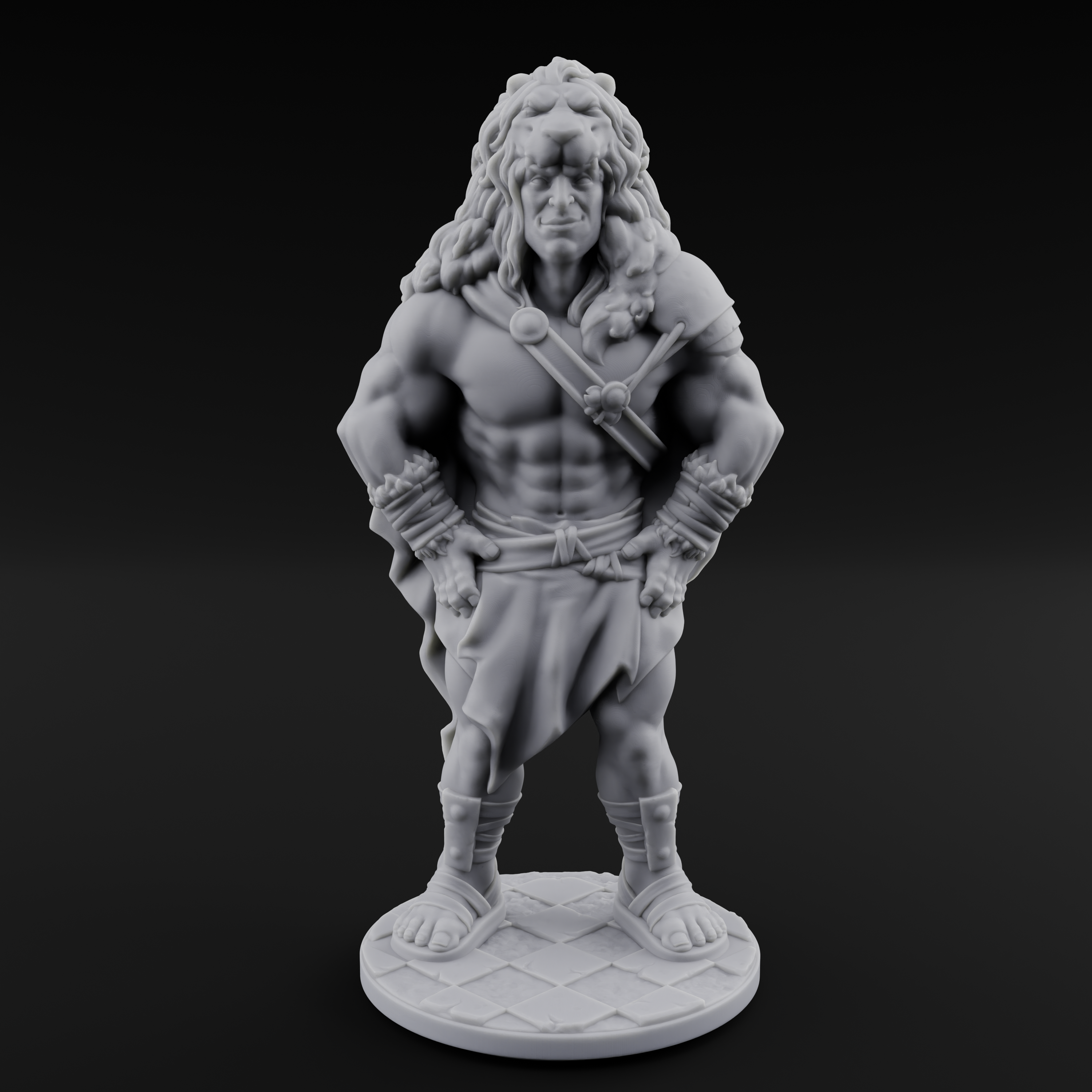 Classic Hercules Miniature for Dungeons and Dragons, Pathfinder or other TTRPGs