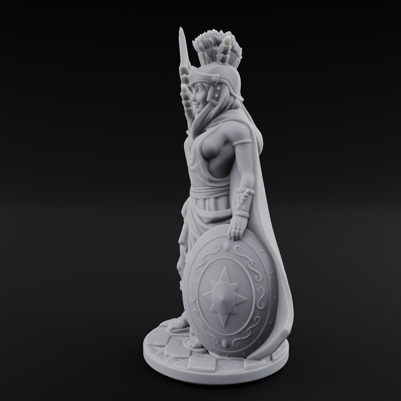 Classically Awesome Human Paladin Miniature for Dungeons and Dragons, Pathfinder or other TTRPGs