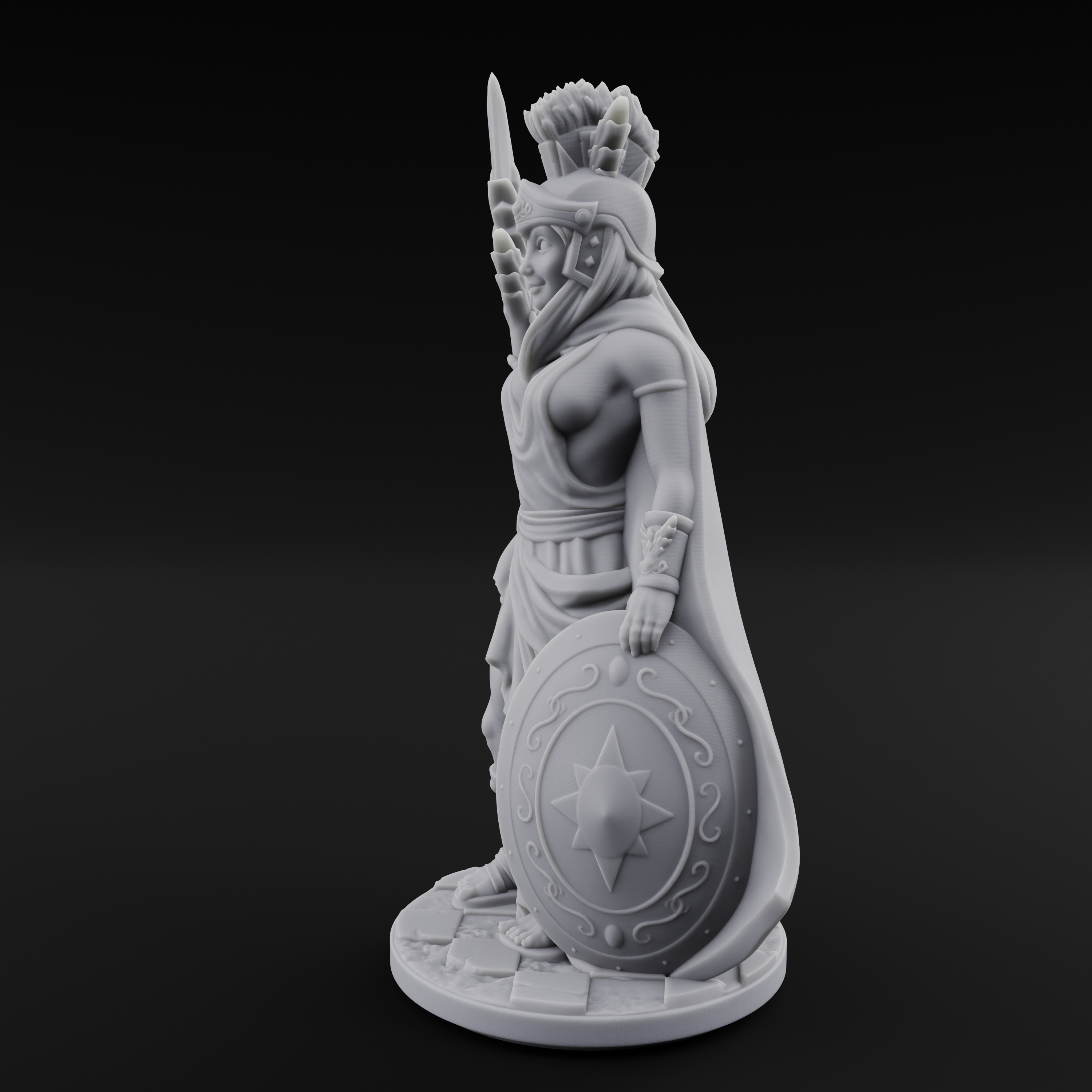 Classically Awesome Human Paladin Miniature for Dungeons and Dragons, Pathfinder or other TTRPGs