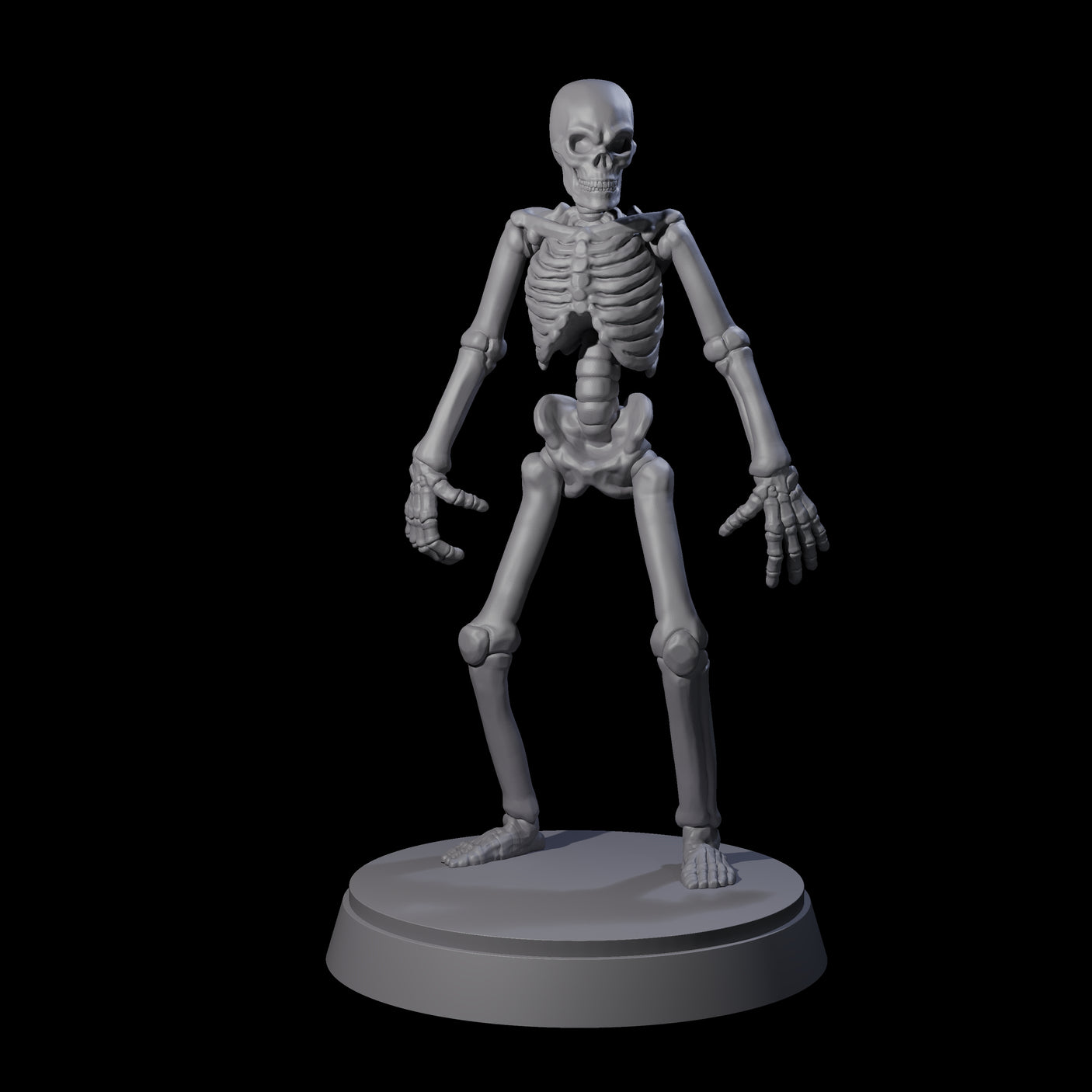Clattering Classic Skeleton A Miniature for Dungeons and Dragons, Pathfinder or other TTRPGs
