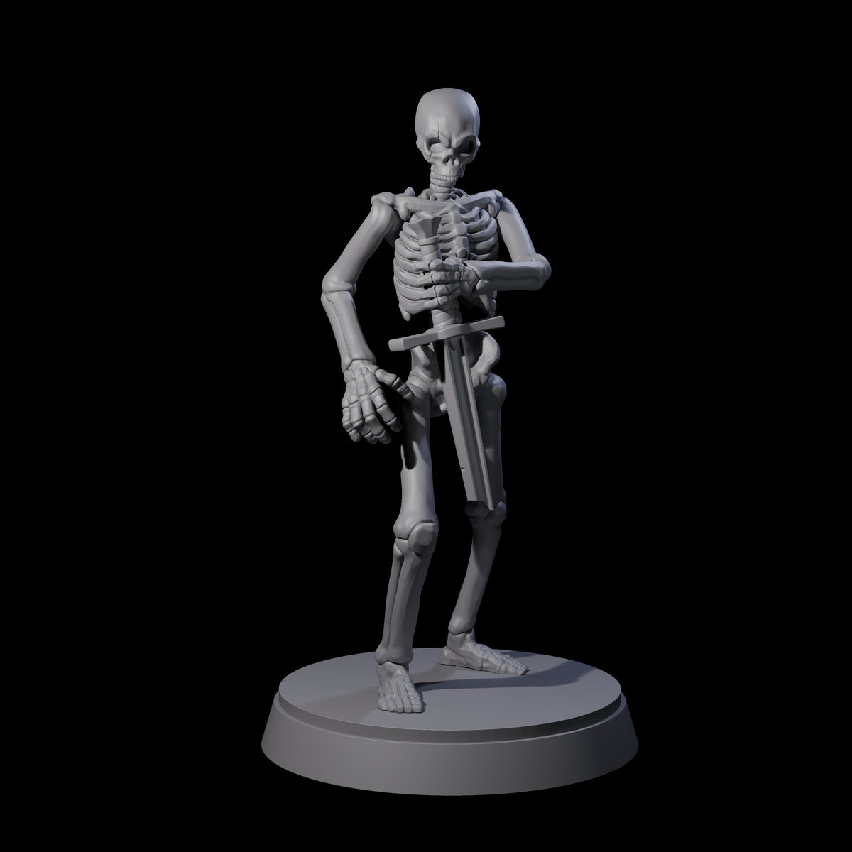 Clattering Classic Skeleton C Miniature for Dungeons and Dragons, Pathfinder or other TTRPGs