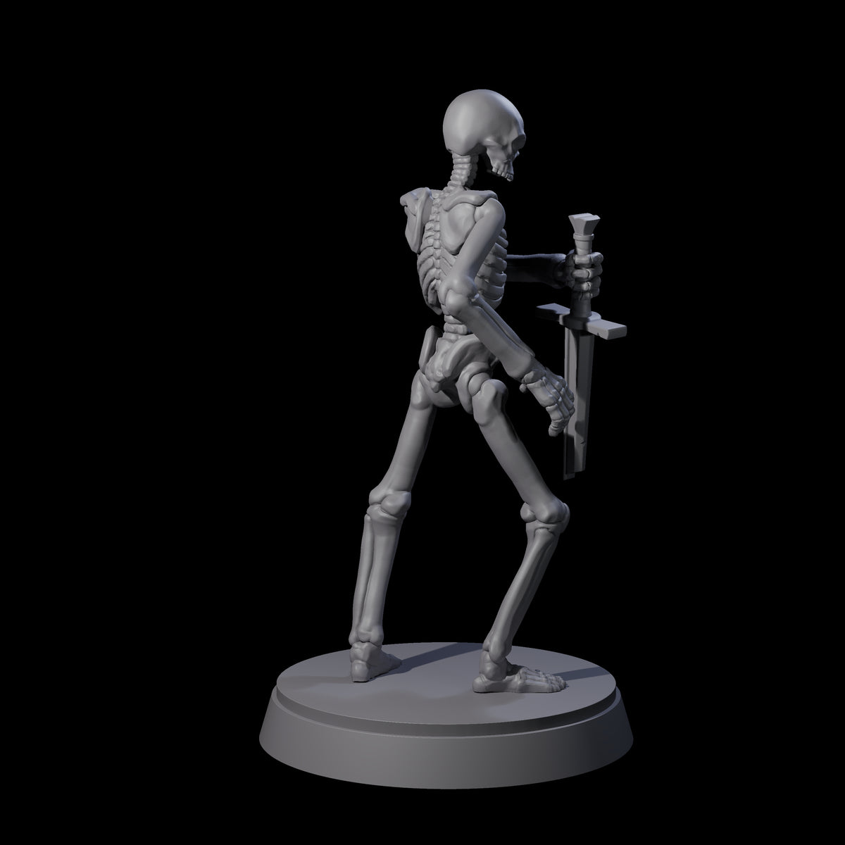 Clattering Classic Skeleton C Miniature for Dungeons and Dragons, Pathfinder or other TTRPGs