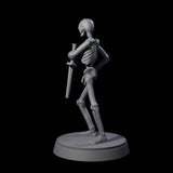 Clattering Classic Skeleton C Miniature for Dungeons and Dragons, Pathfinder or other TTRPGs