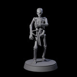 Clattering Classic Skeleton C Miniature for Dungeons and Dragons, Pathfinder or other TTRPGs