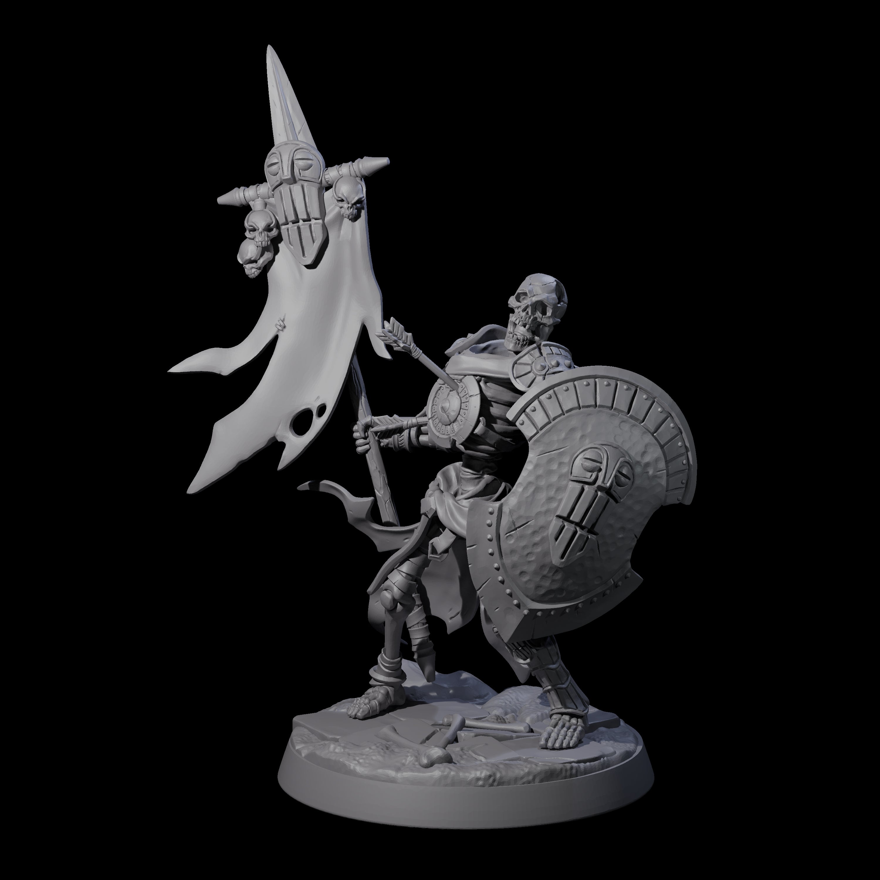 Clattering Skeleton B Miniature for Dungeons and Dragons, Pathfinder or other TTRPGs
