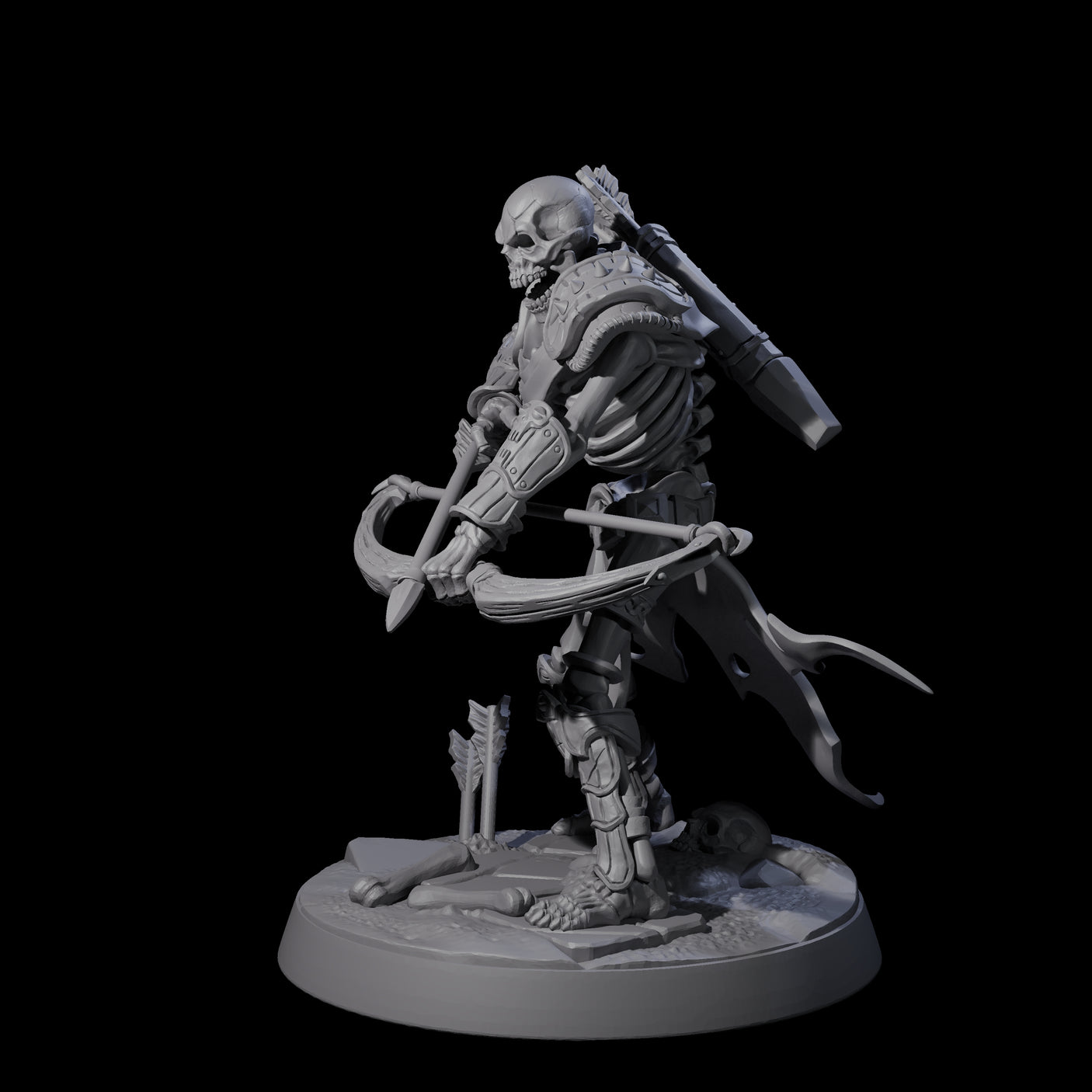 Clattering Skeleton F Miniature for Dungeons and Dragons, Pathfinder or other TTRPGs
