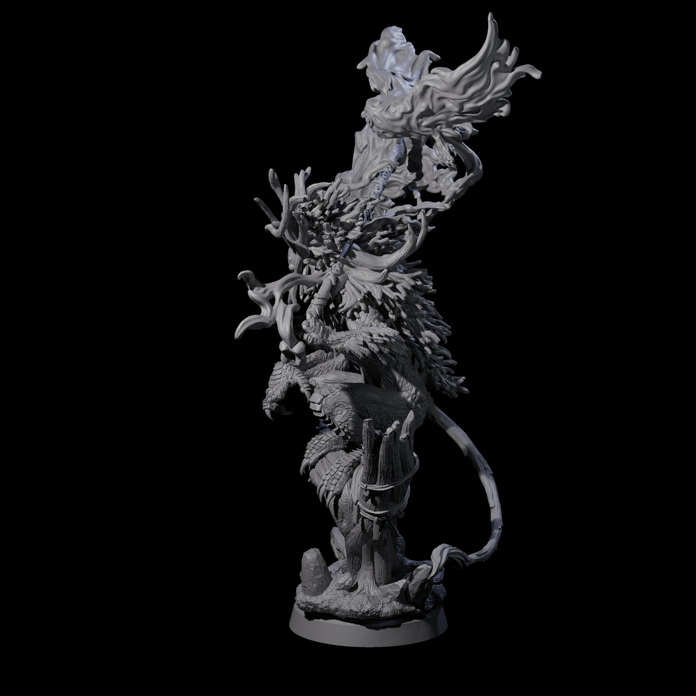 Clawed Forest Guardian A Miniature for Dungeons and Dragons, Pathfinder or other TTRPGs