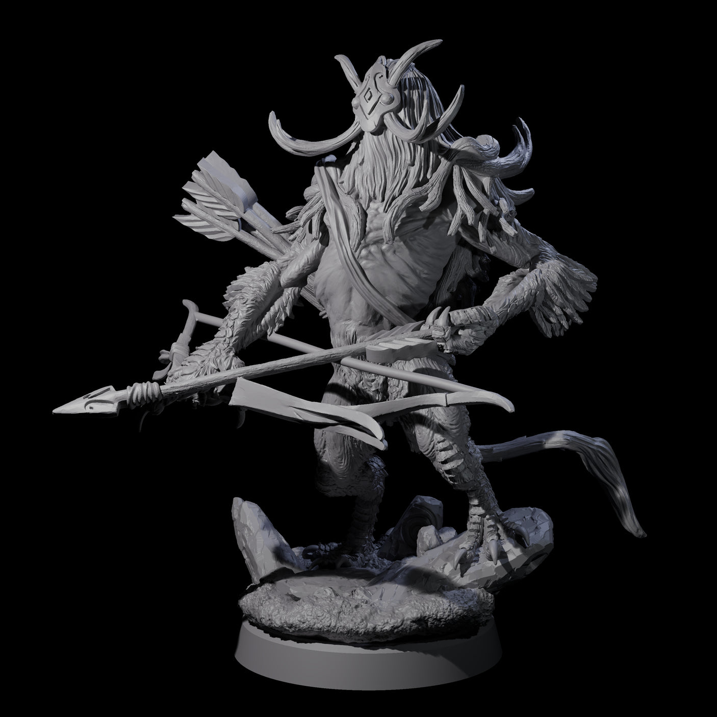 Clawed Forest Guardian D Miniature for Dungeons and Dragons, Pathfinder or other TTRPGs