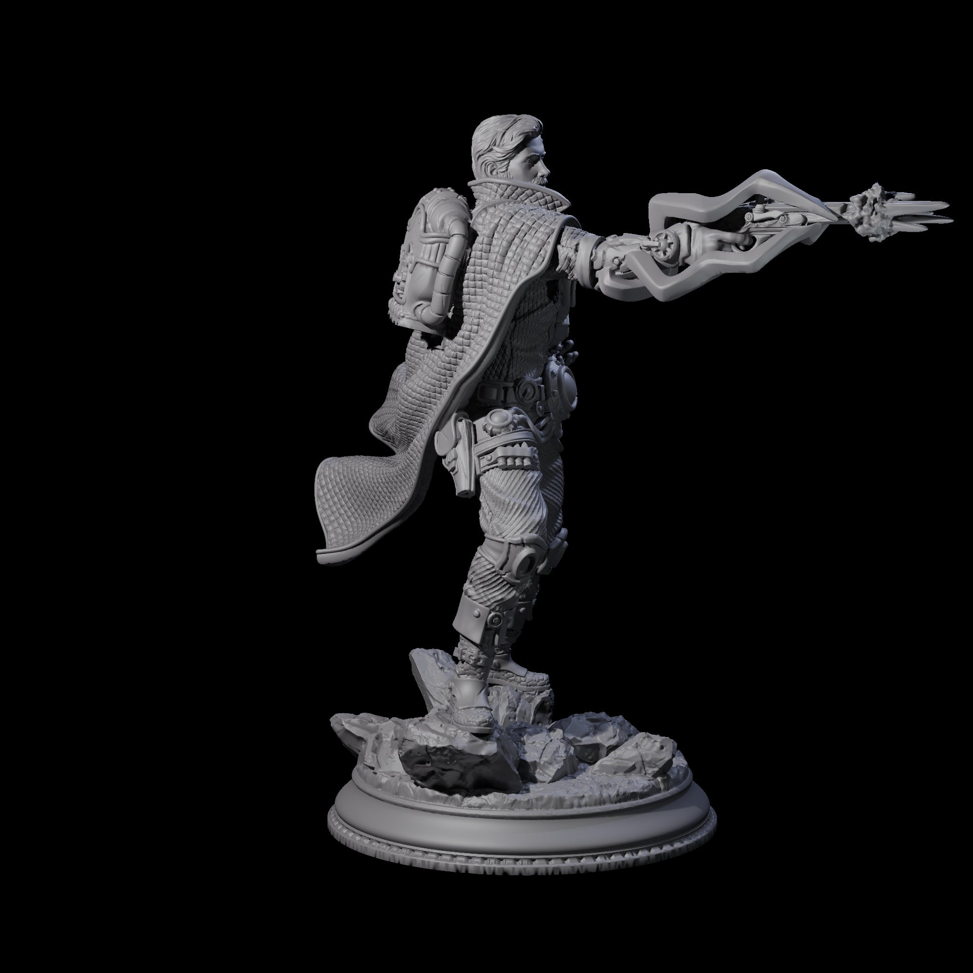 Clever Artificer Gunslinger Miniature for Dungeons and Dragons, Pathfinder or other TTRPGs