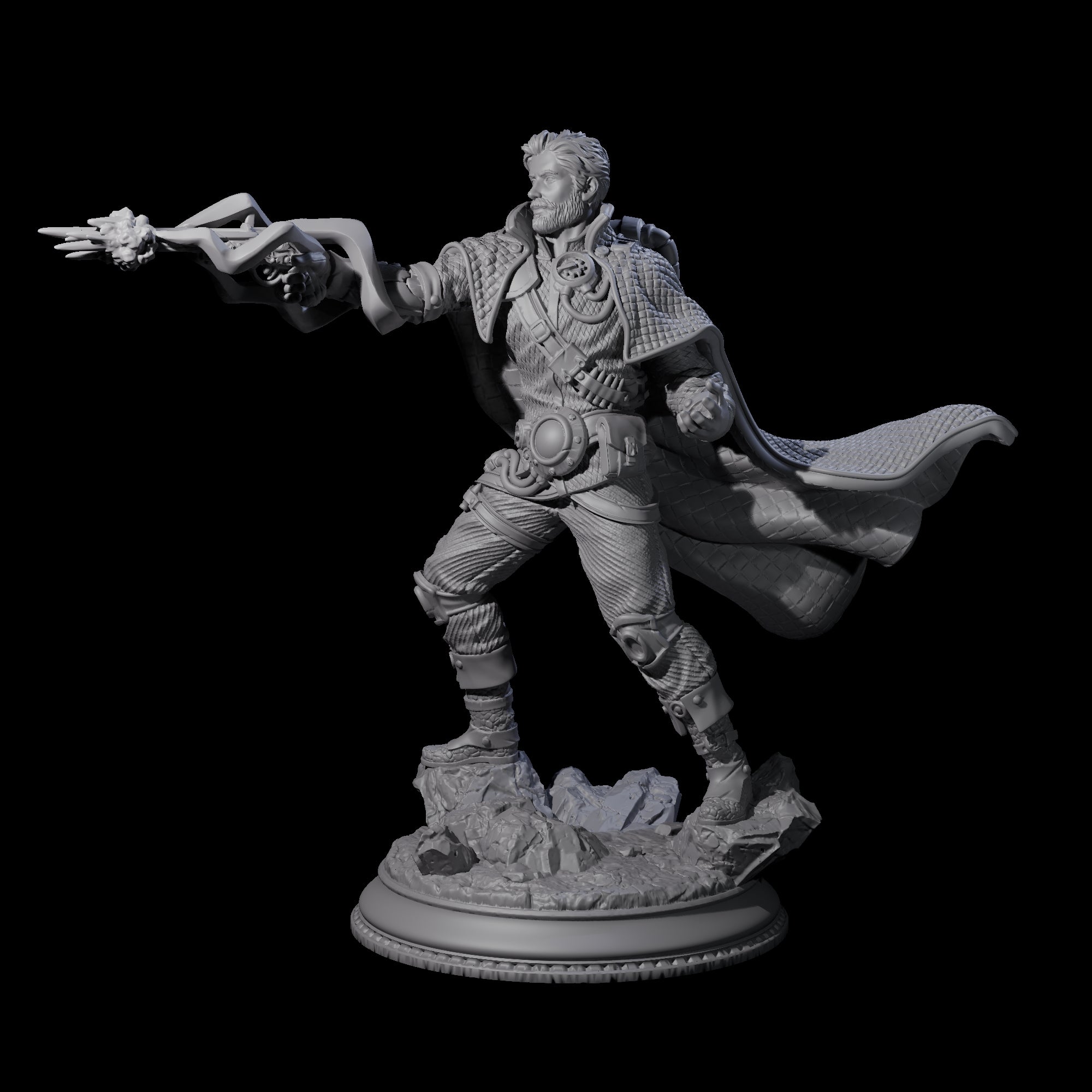 Clever Artificer Gunslinger Miniature for Dungeons and Dragons, Pathfinder or other TTRPGs