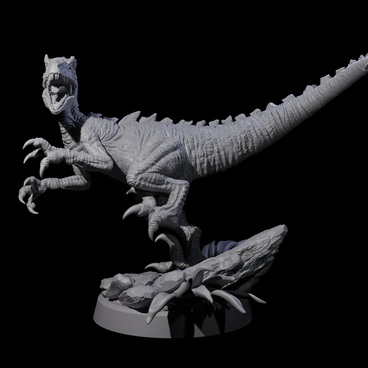 Clever Girl Velociraptor Miniature for Dungeons and Dragons, Pathfinder or other TTRPGs