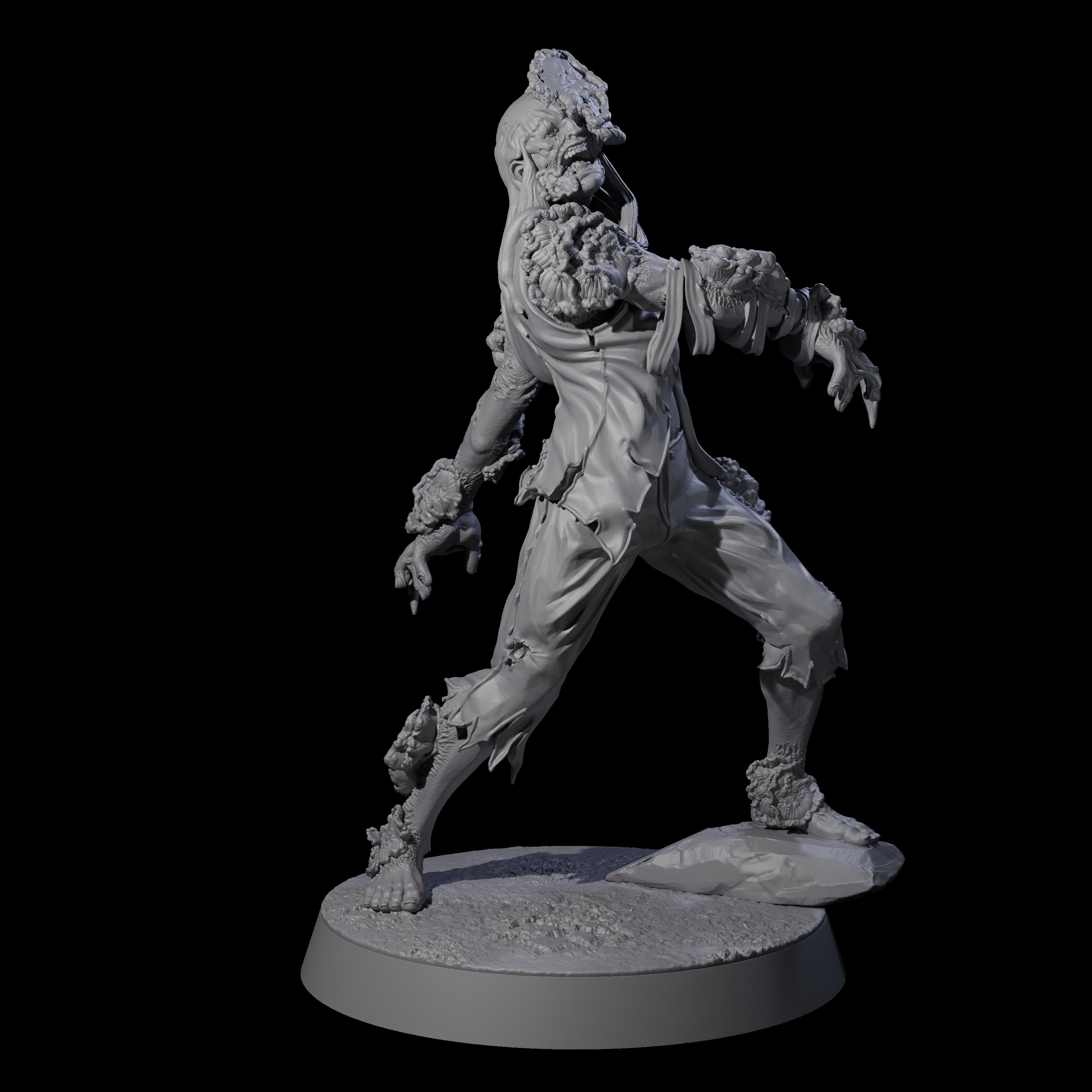 Clicking Fungal Zombie B Miniature for Dungeons and Dragons, Pathfinder or other TTRPGs