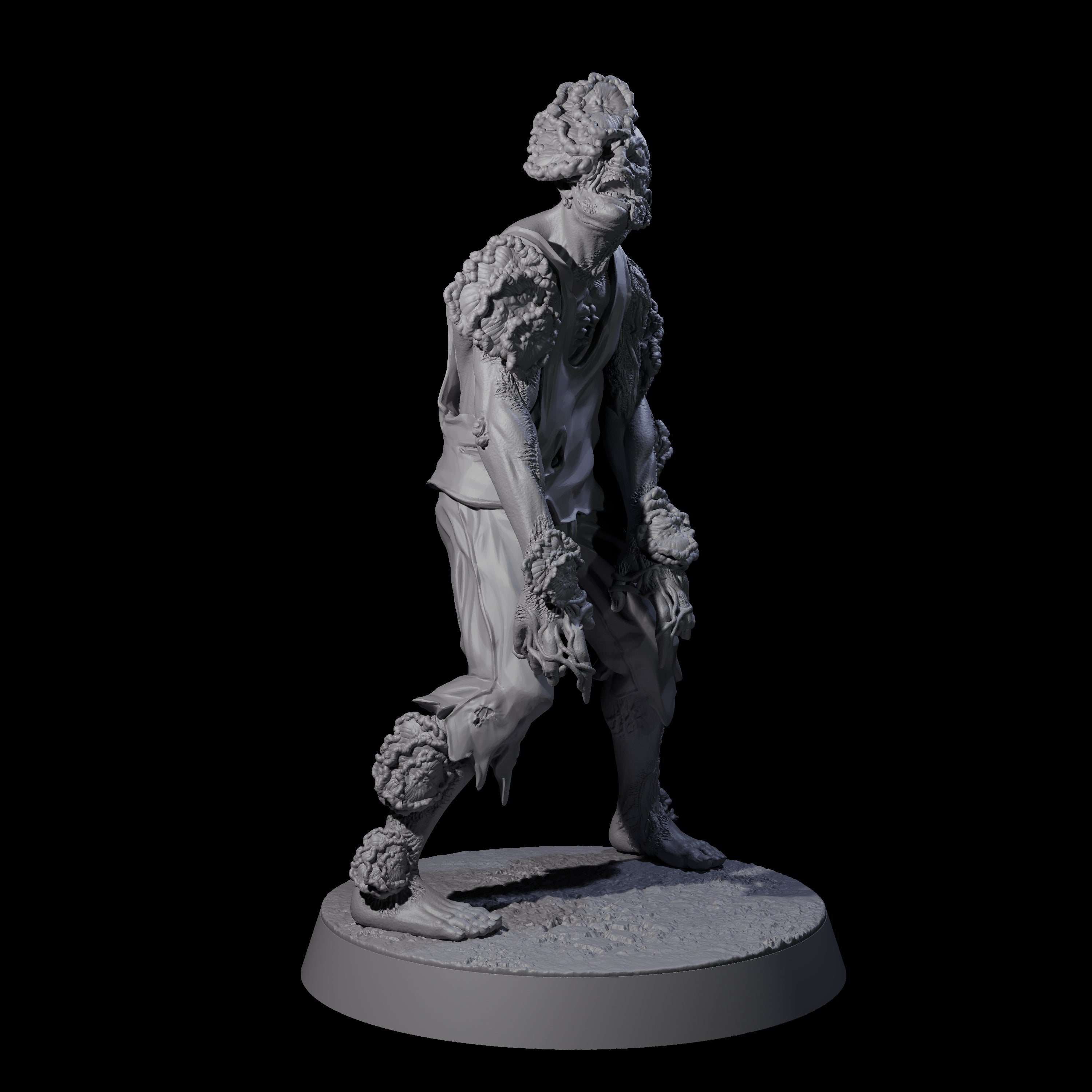 Clicking Fungal Zombie C Miniature for Dungeons and Dragons, Pathfinder or other TTRPGs