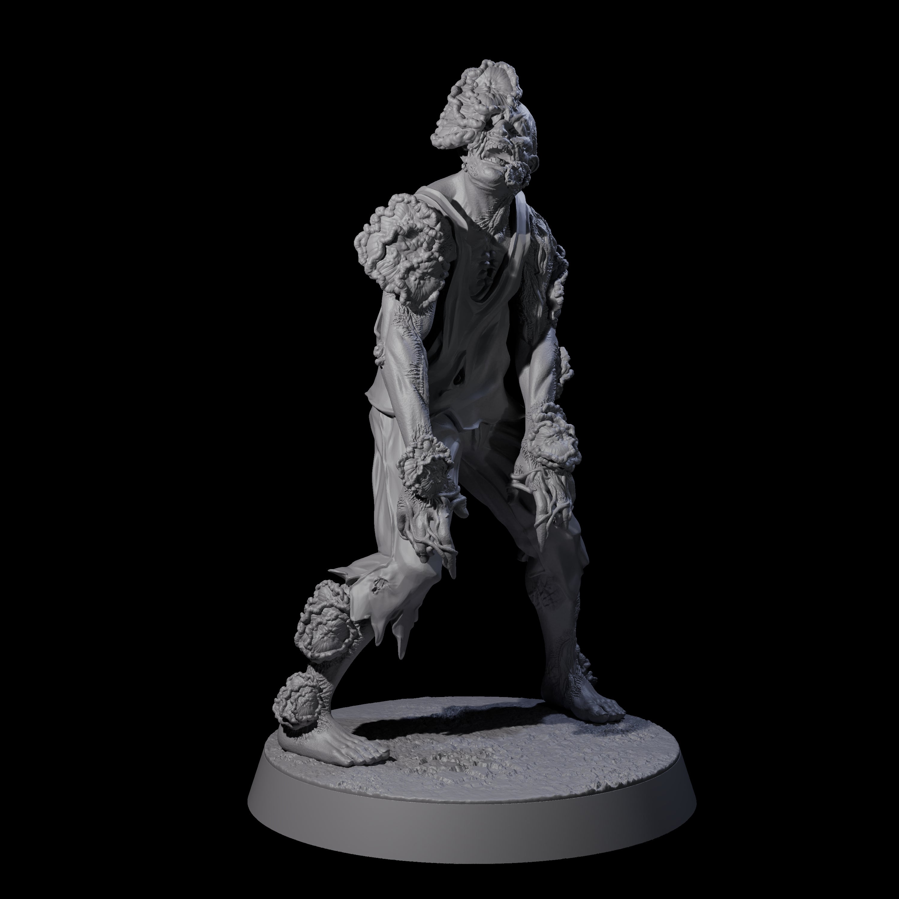 Clicking Fungal Zombie C Miniature for Dungeons and Dragons, Pathfinder or other TTRPGs