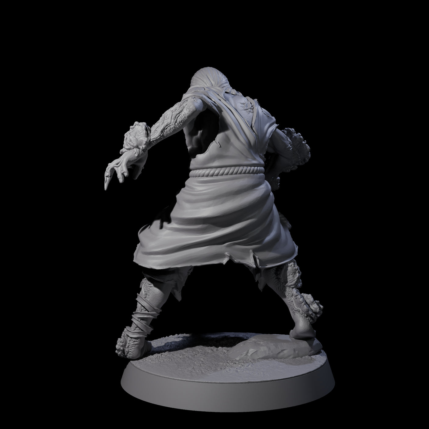 Clicking Fungal Zombie D Miniature for Dungeons and Dragons, Pathfinder or other TTRPGs
