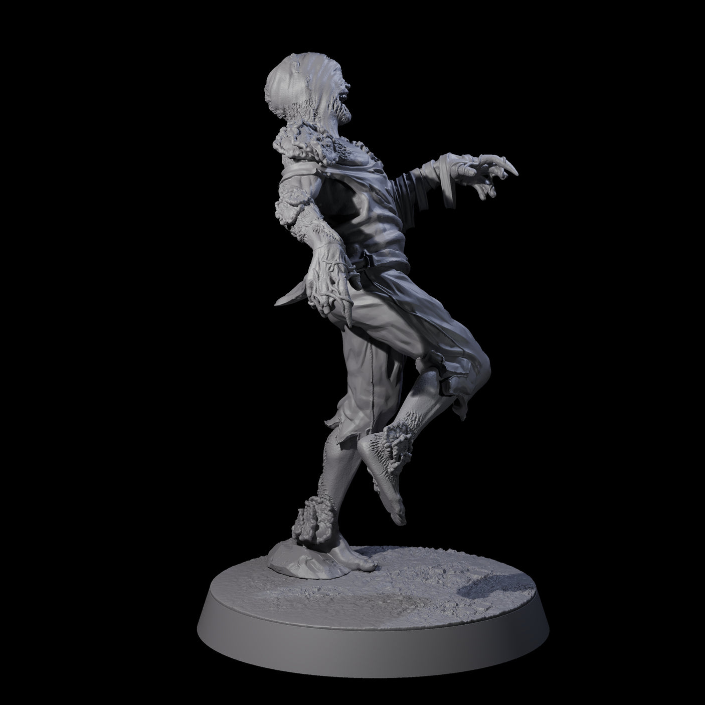 Clicking Fungal Zombie E Miniature for Dungeons and Dragons, Pathfinder or other TTRPGs