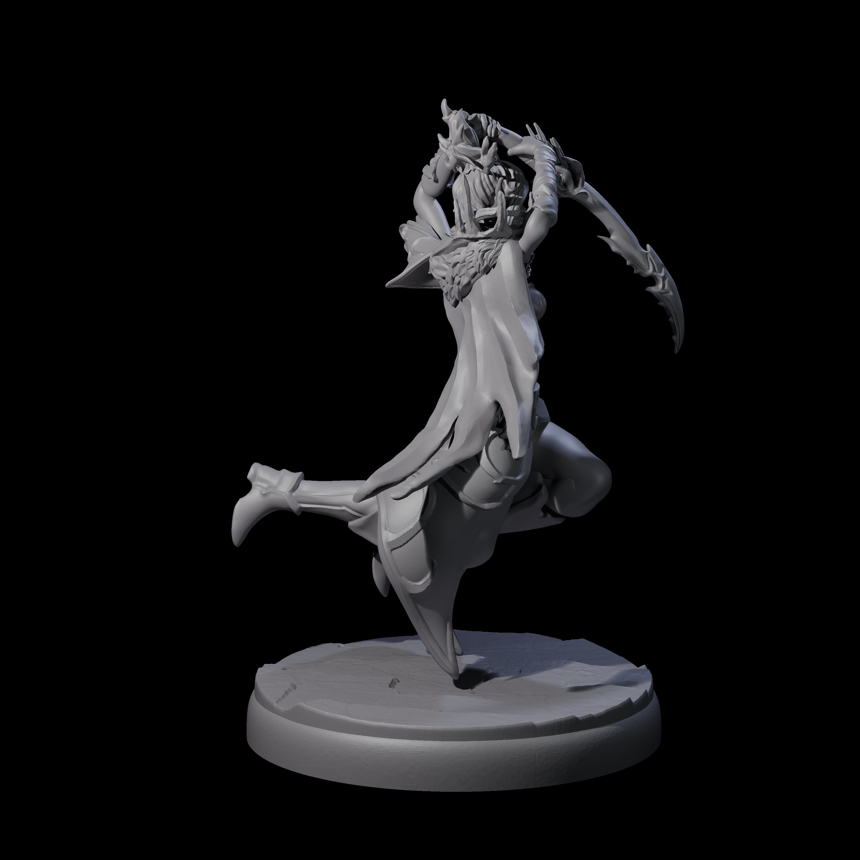 Cloaked Dark Elf Assassin D Miniature for Dungeons and Dragons, Pathfinder or other TTRPGs