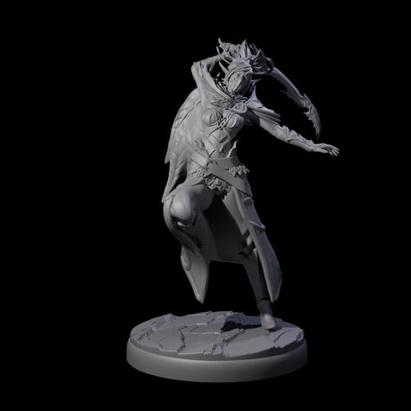 Cloaked Dark Elf Assassin E Miniature for Dungeons and Dragons, Pathfinder or other TTRPGs