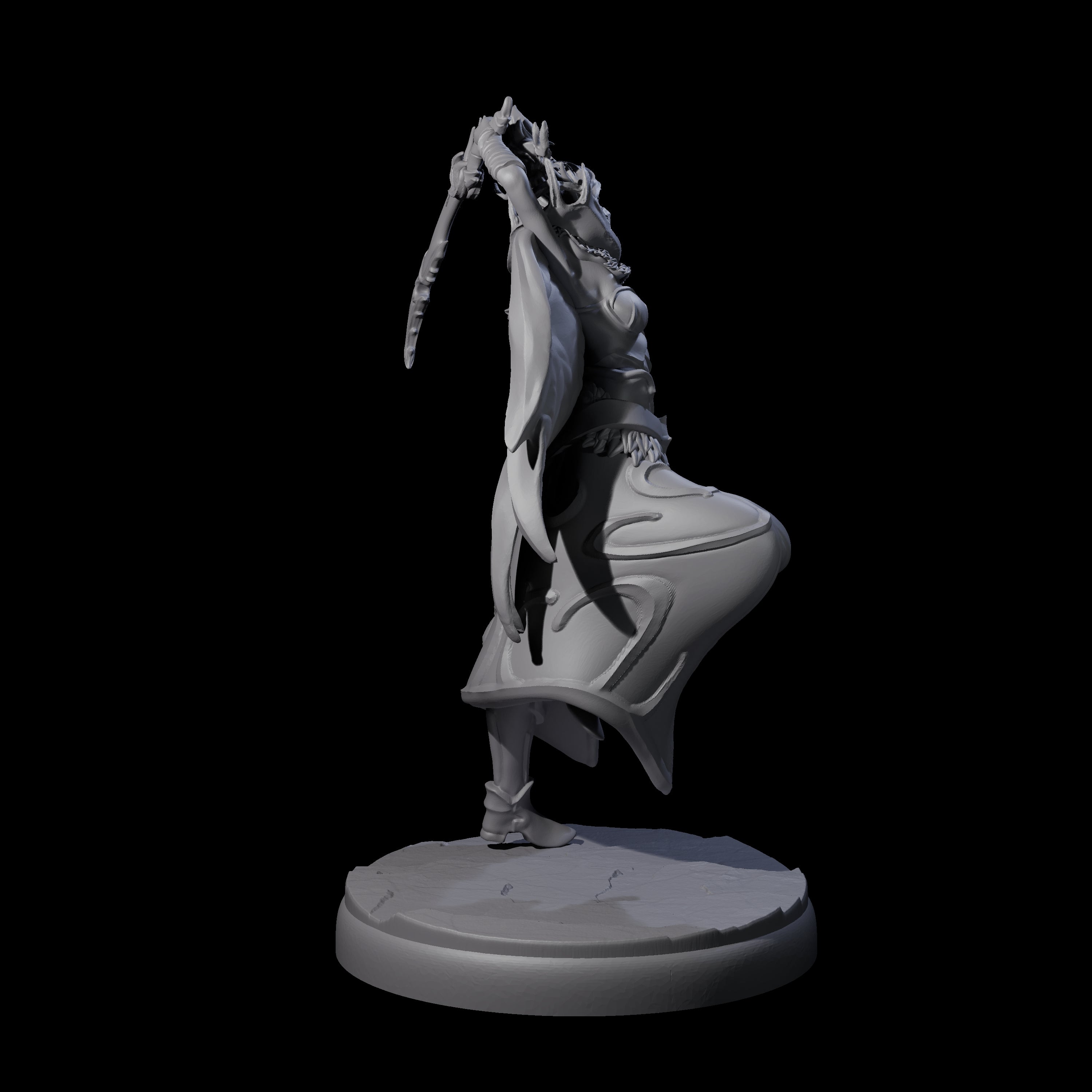 Cloaked Dark Elf Assassin E Miniature for Dungeons and Dragons, Pathfinder or other TTRPGs