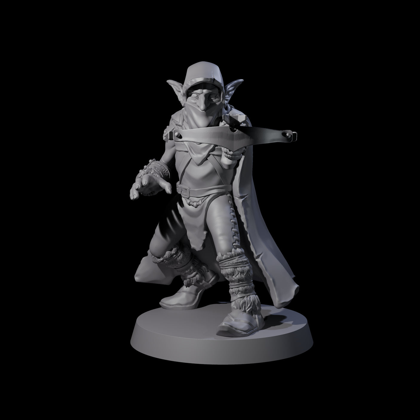 Cloaked Goblin Assassin C Miniature for Dungeons and Dragons, Pathfinder or other TTRPGs