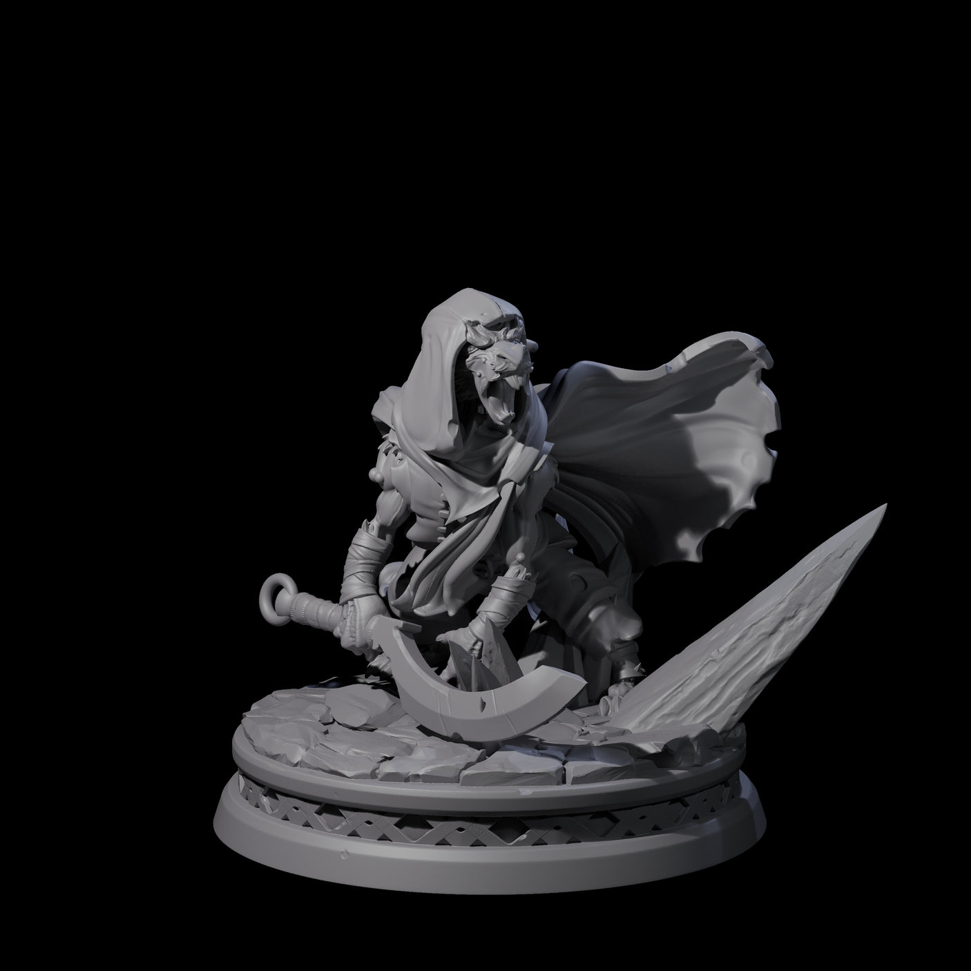 Cloaked Ratfolk Rogue Miniature for Dungeons and Dragons, Pathfinder or other TTRPGs