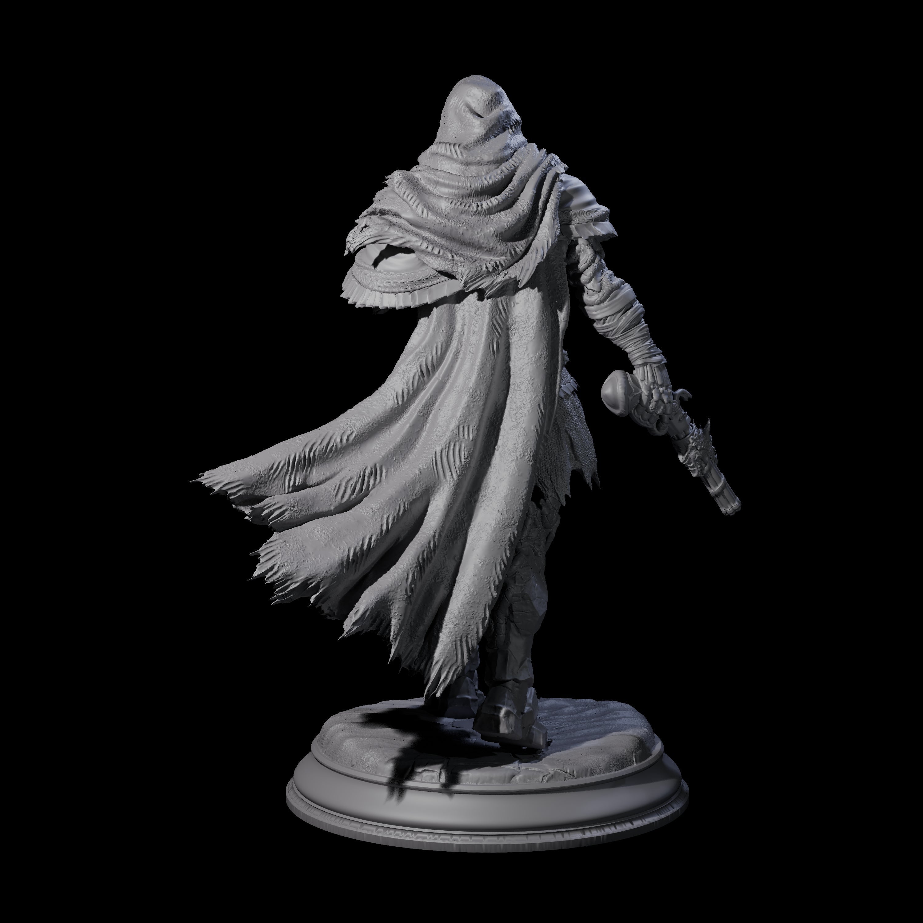 Cloaked Warforged Gunslinger Miniature for Dungeons and Dragons, Pathfinder or other TTRPGs