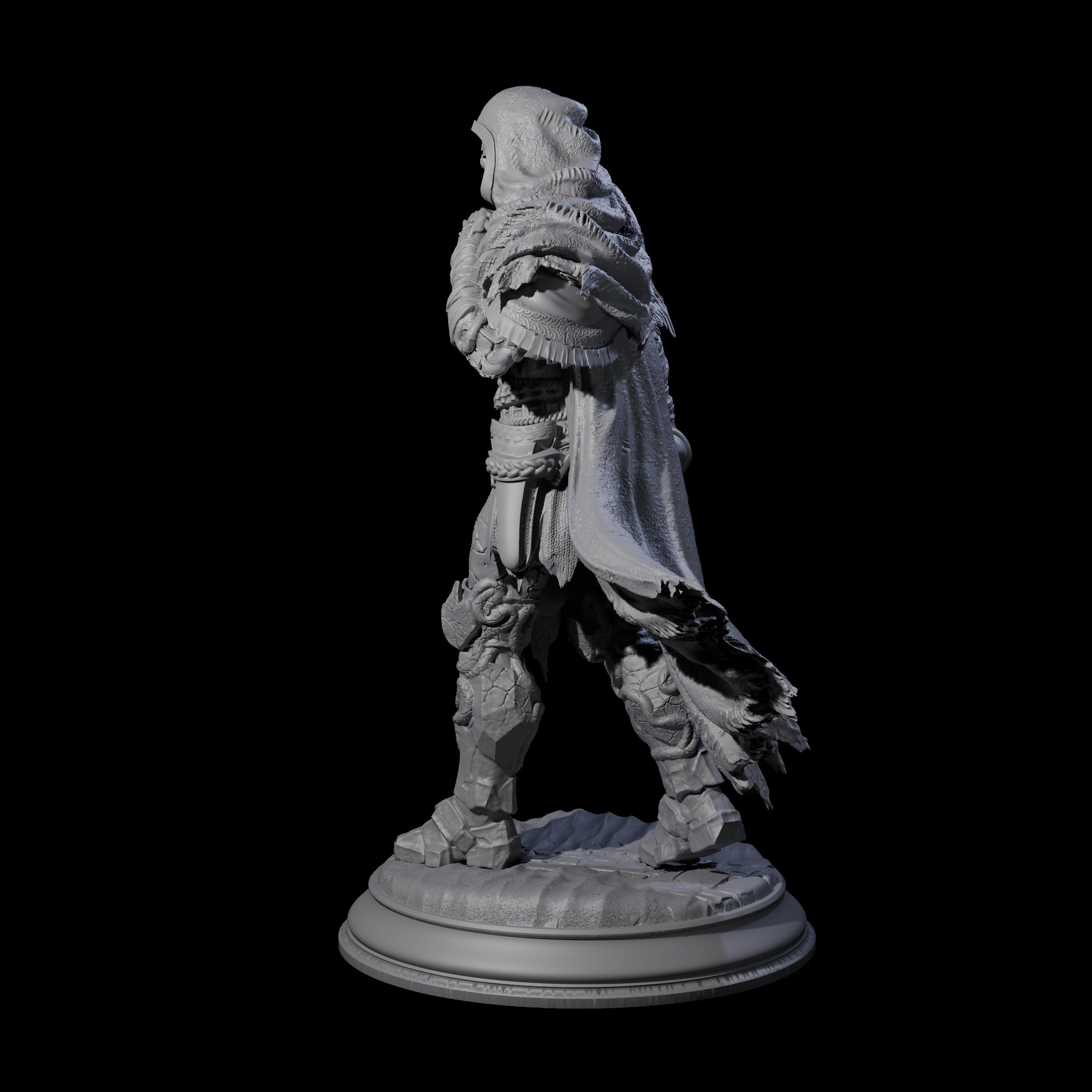 Cloaked Warforged Gunslinger Miniature for Dungeons and Dragons, Pathfinder or other TTRPGs