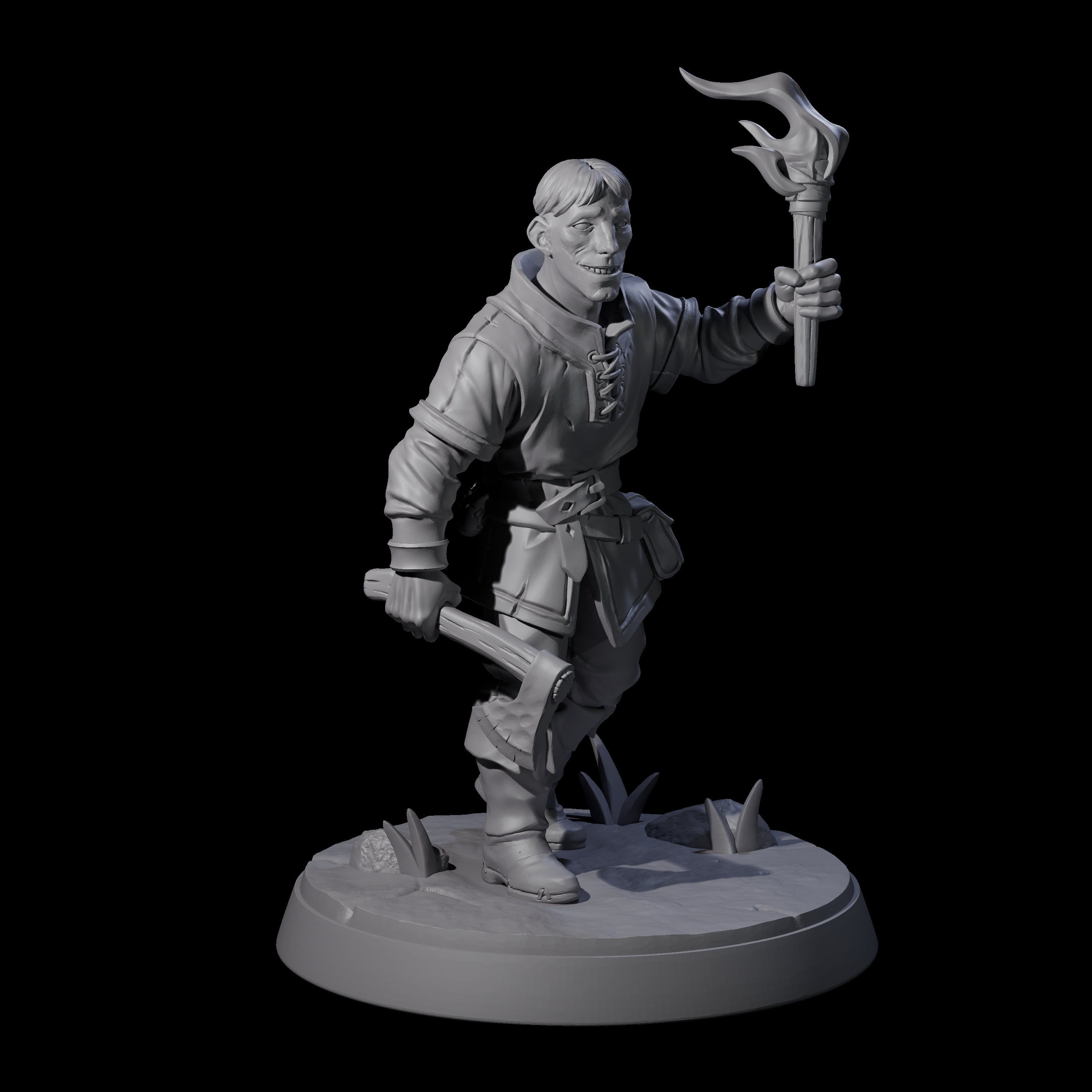 Cobbled Together Militia A Miniature for Dungeons and Dragons, Pathfinder or other TTRPGs
