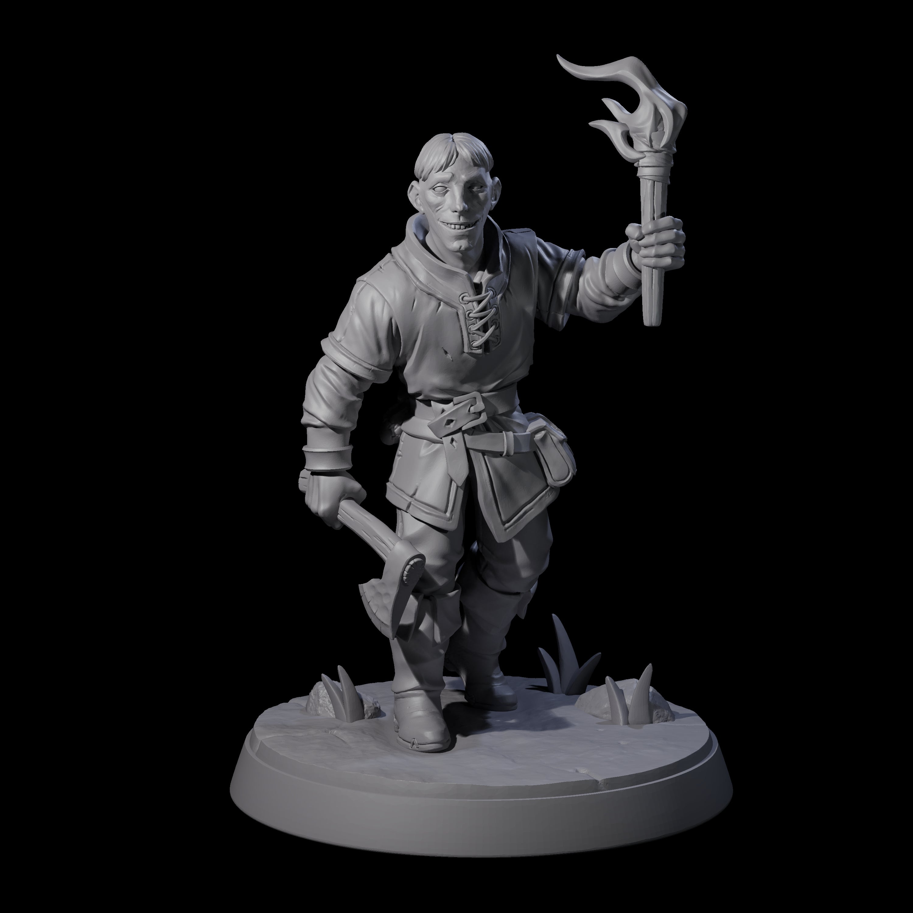 Cobbled Together Militia A Miniature for Dungeons and Dragons, Pathfinder or other TTRPGs