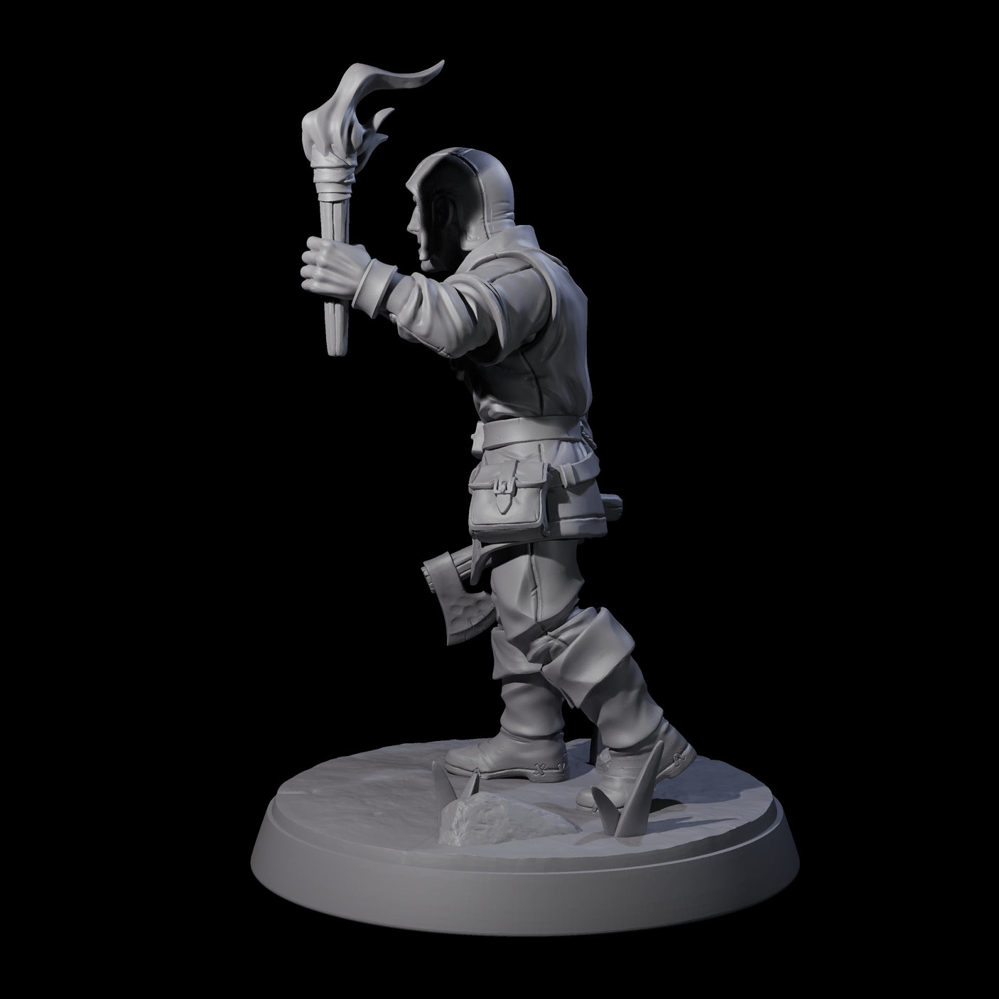Cobbled Together Militia A Miniature for Dungeons and Dragons, Pathfinder or other TTRPGs