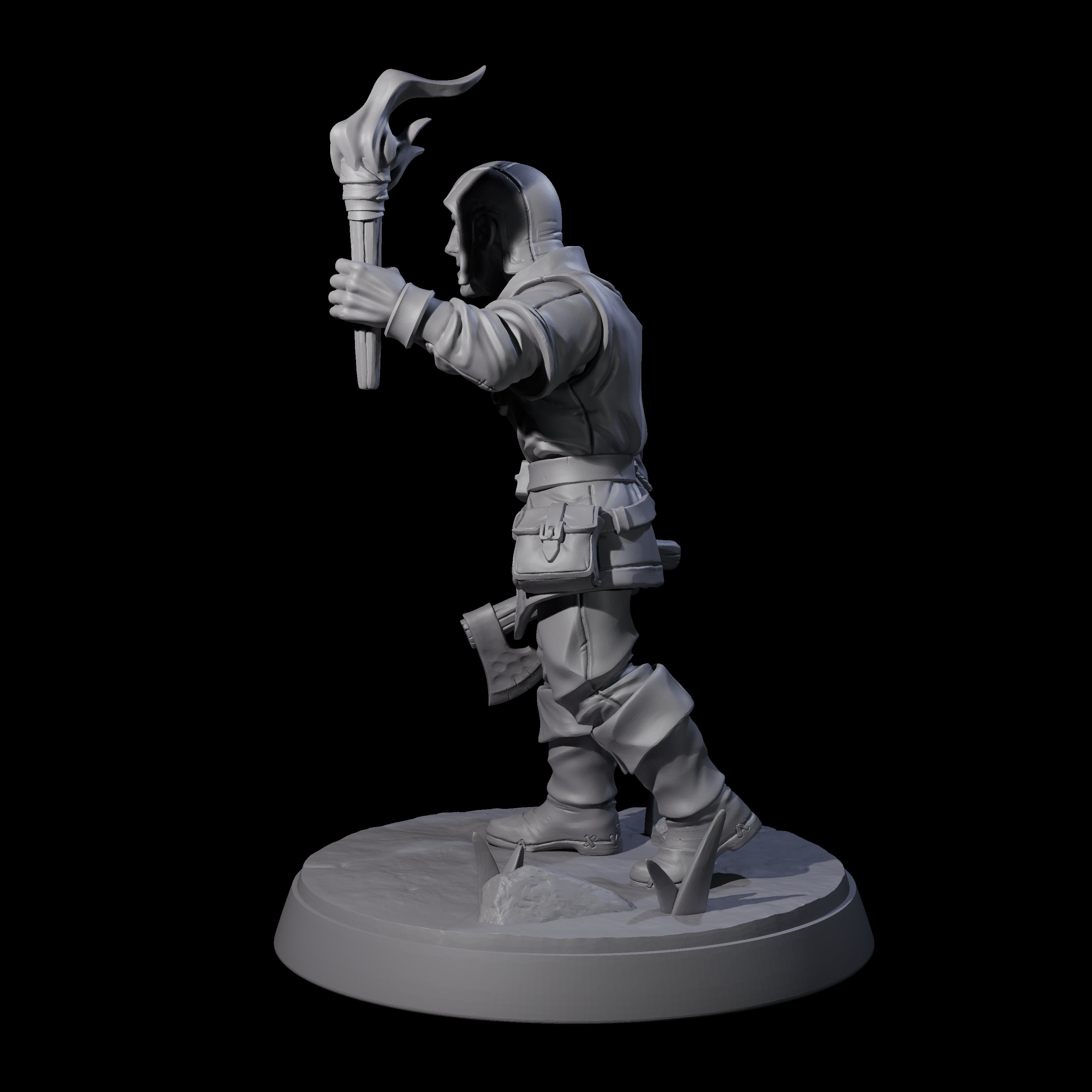 Cobbled Together Militia A Miniature for Dungeons and Dragons, Pathfinder or other TTRPGs