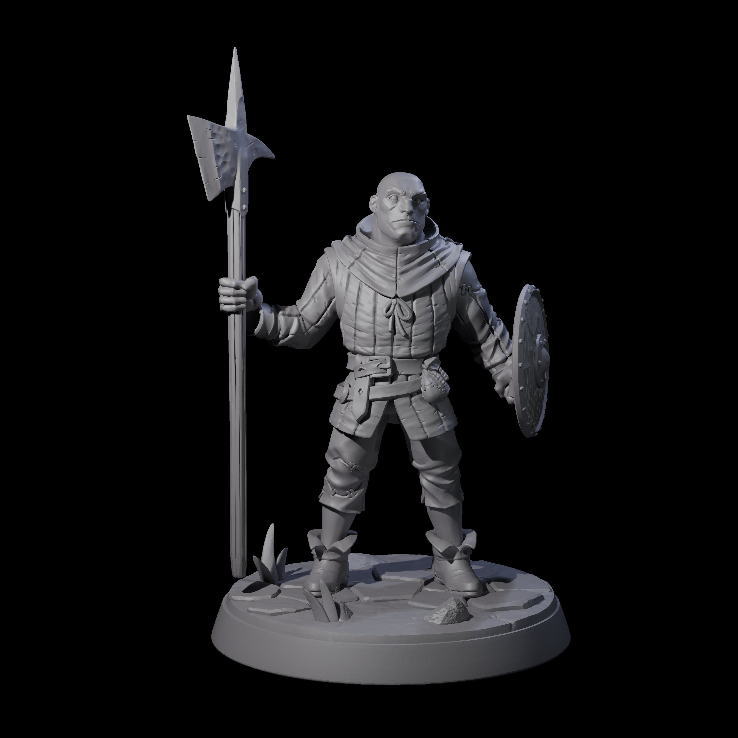 Cobbled Together Militia B Miniature for Dungeons and Dragons, Pathfinder or other TTRPGs