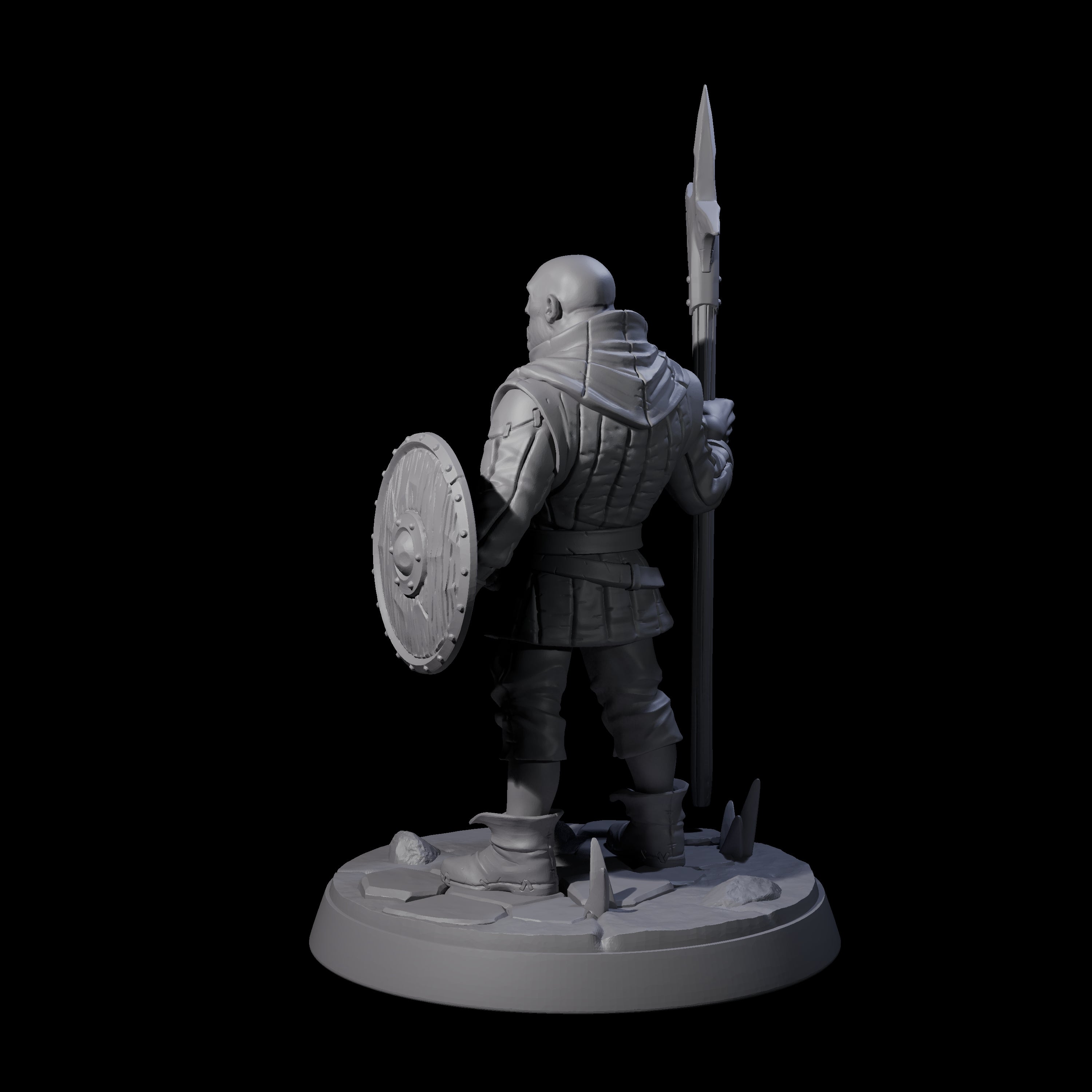 Cobbled Together Militia B Miniature for Dungeons and Dragons, Pathfinder or other TTRPGs