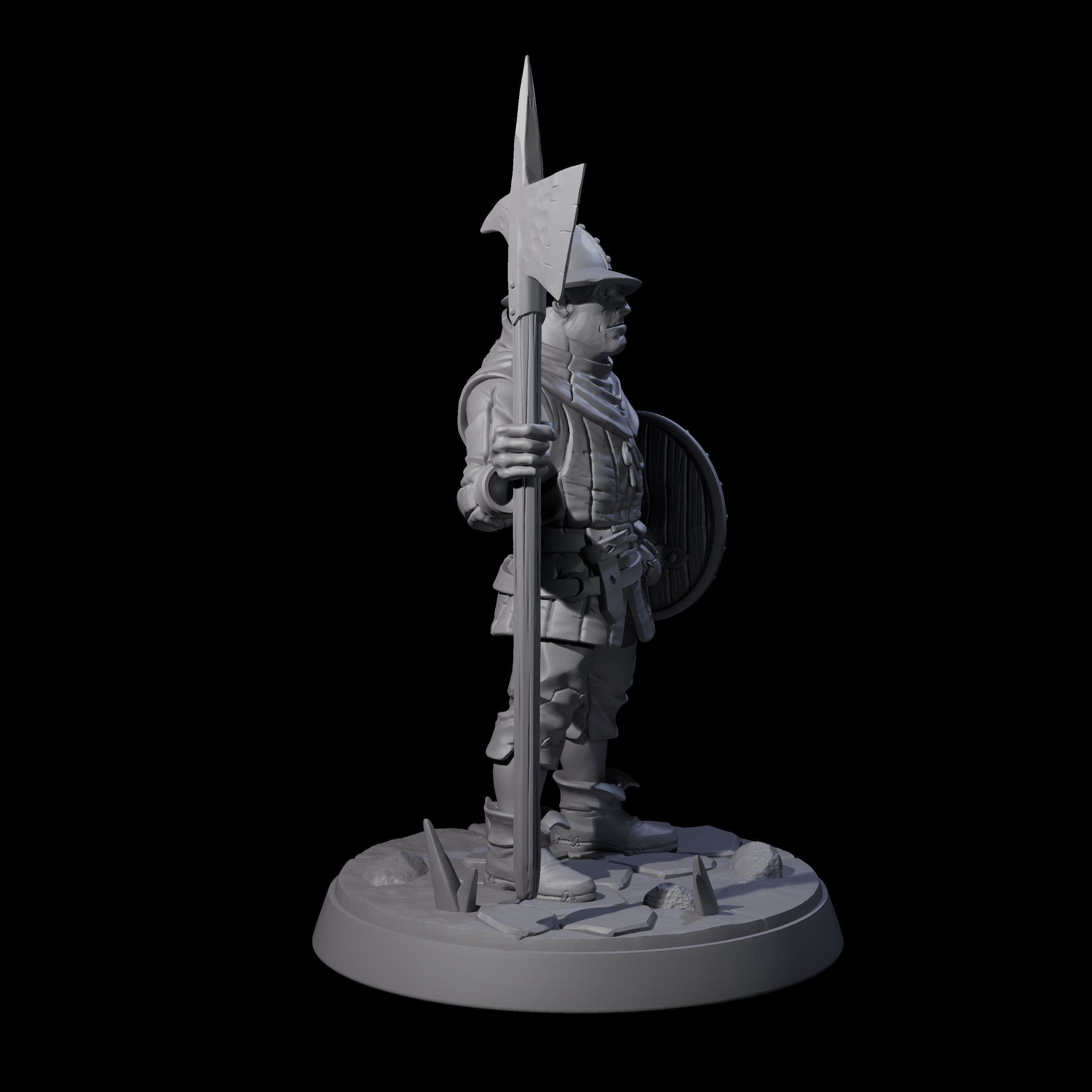 Cobbled Together Militia B Miniature for Dungeons and Dragons, Pathfinder or other TTRPGs