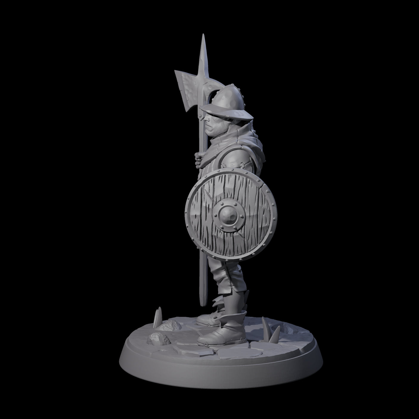 Cobbled Together Militia B Miniature for Dungeons and Dragons, Pathfinder or other TTRPGs