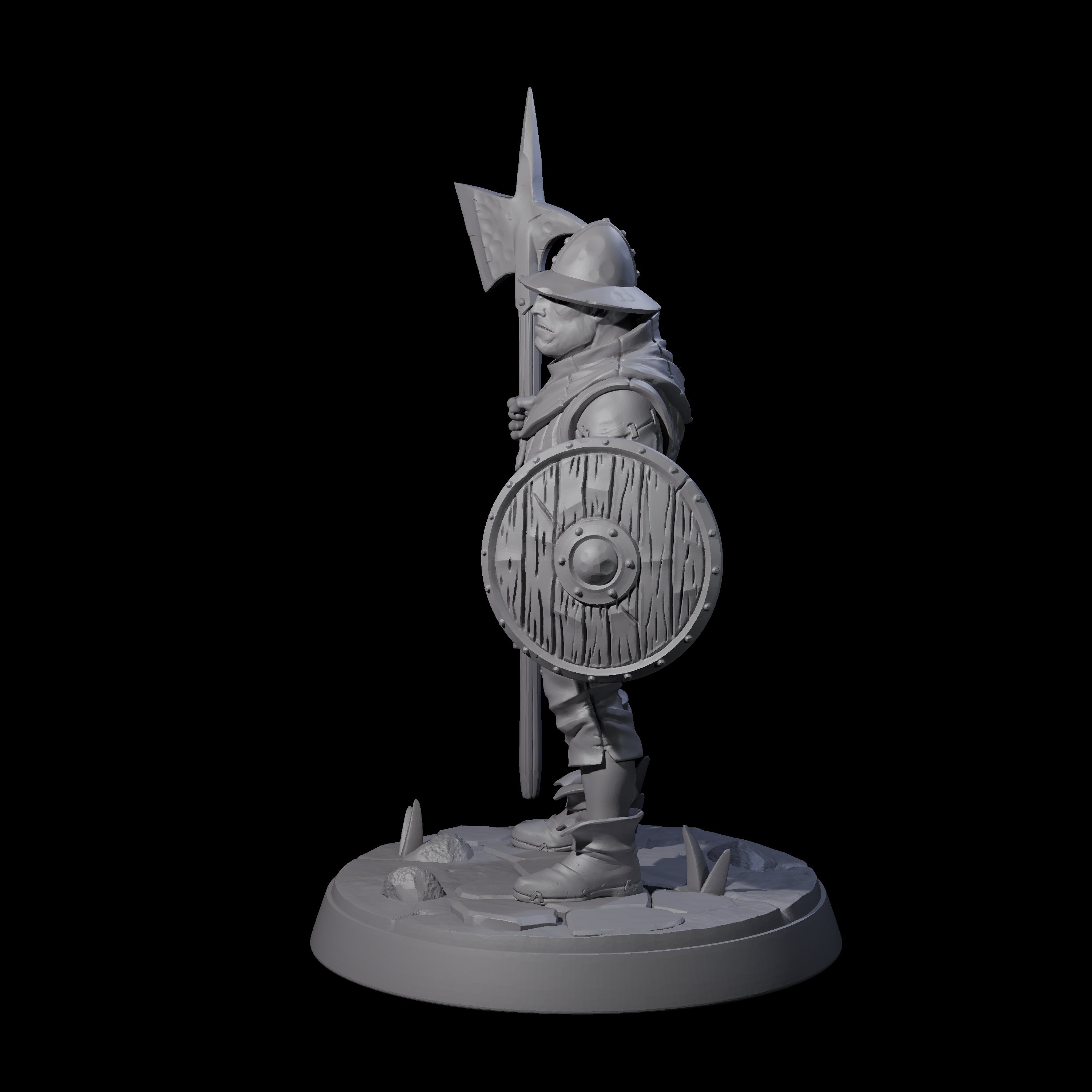 Cobbled Together Militia B Miniature for Dungeons and Dragons, Pathfinder or other TTRPGs