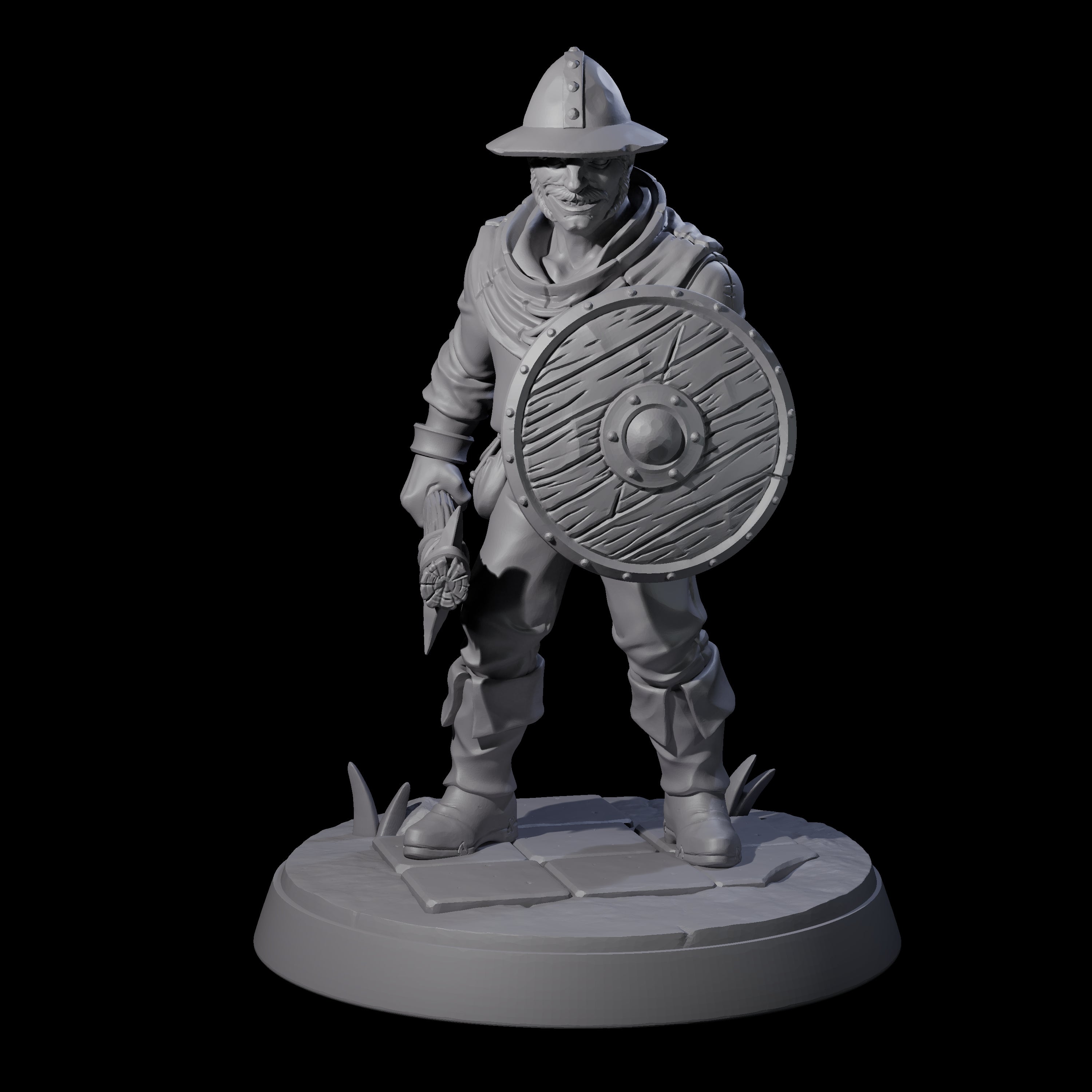 Cobbled Together Militia C Miniature for Dungeons and Dragons, Pathfinder or other TTRPGs